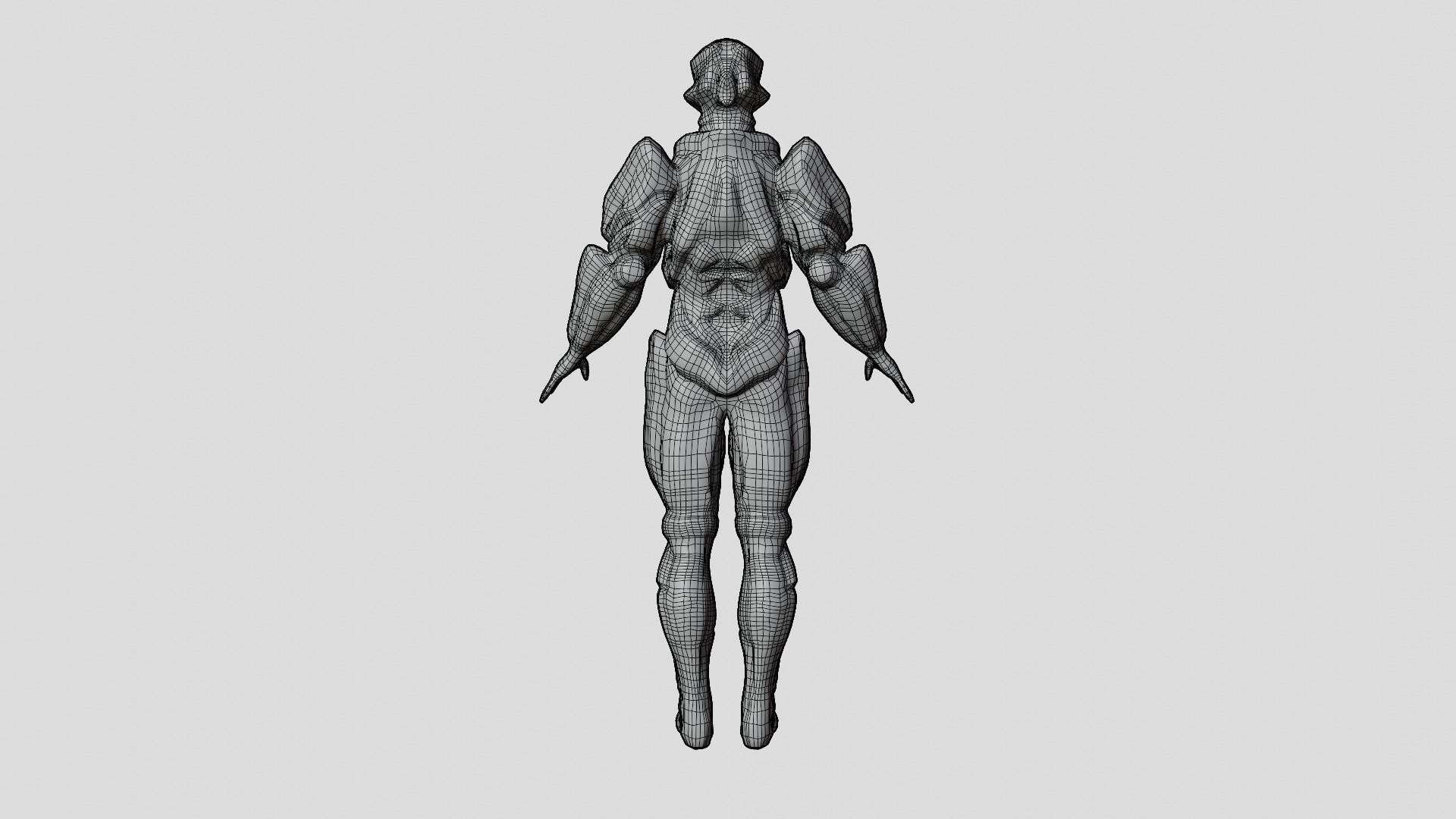 Low Poly - Cyborg Sentient Low-poly 3D model_11