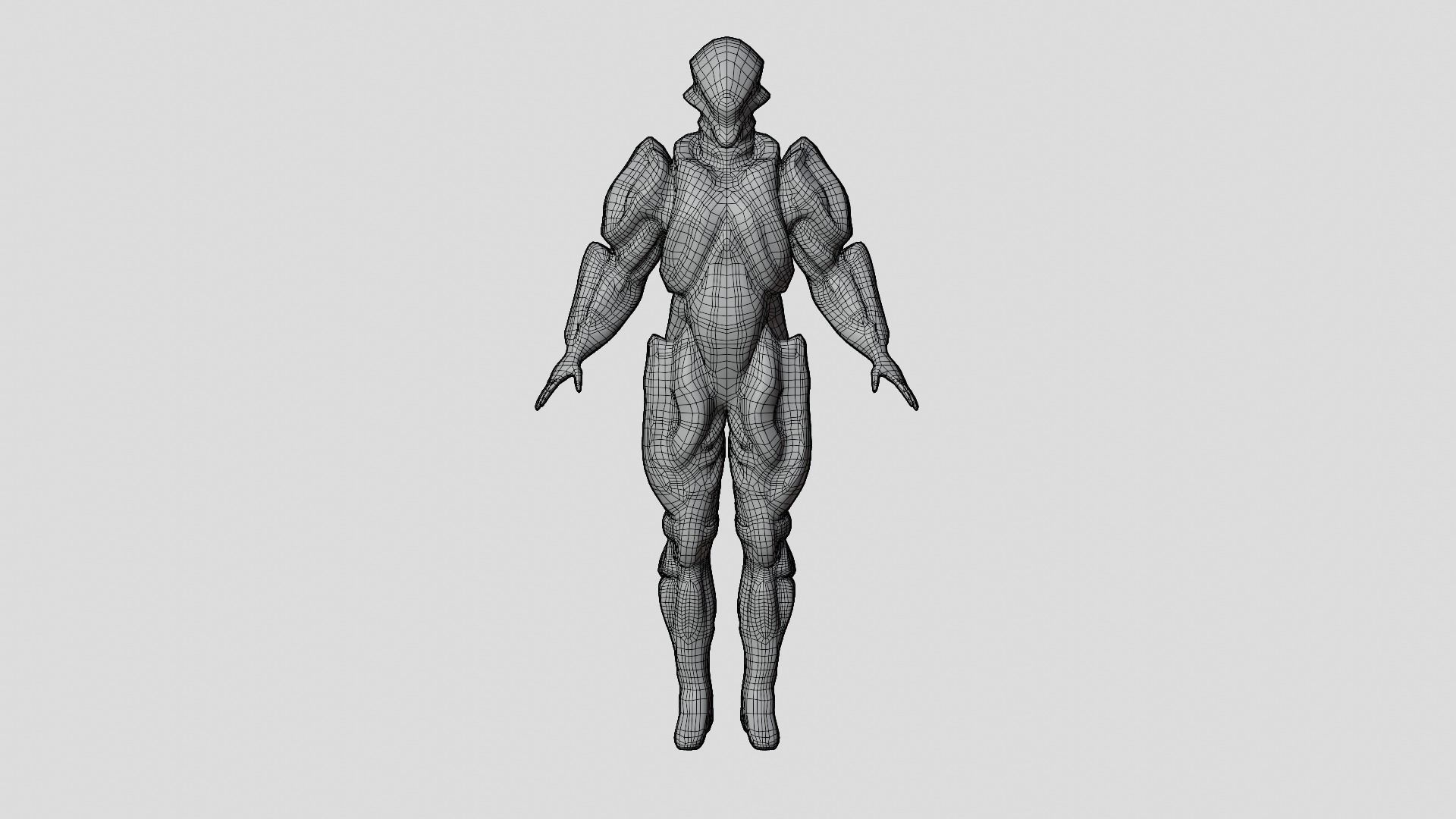 Low Poly - Cyborg Sentient Low-poly 3D model_9
