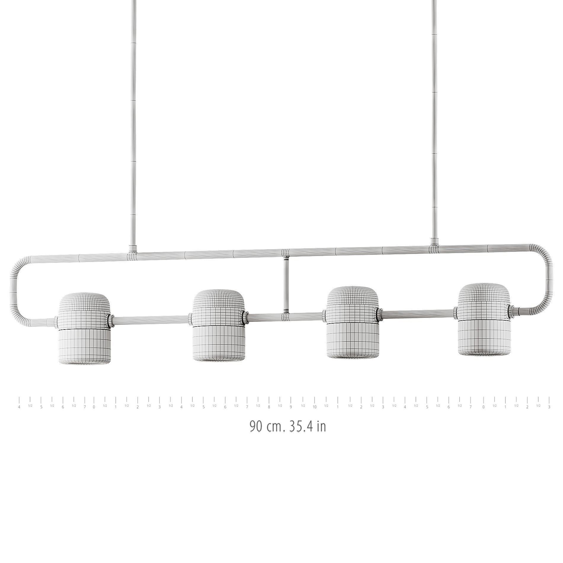 Adjustable Glass Pendant Light from Vakkerlight 3D model_3