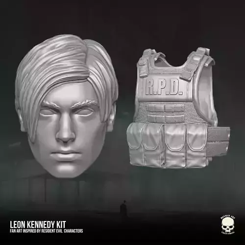 Leon Kennedy Fan Art Kit 3D printable File For Action Figures 