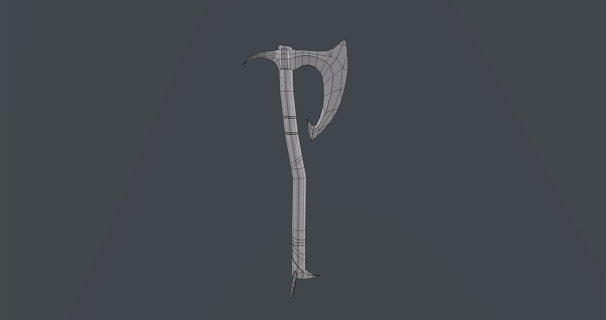 LOW POLY AXE Low-poly 3D model_4
