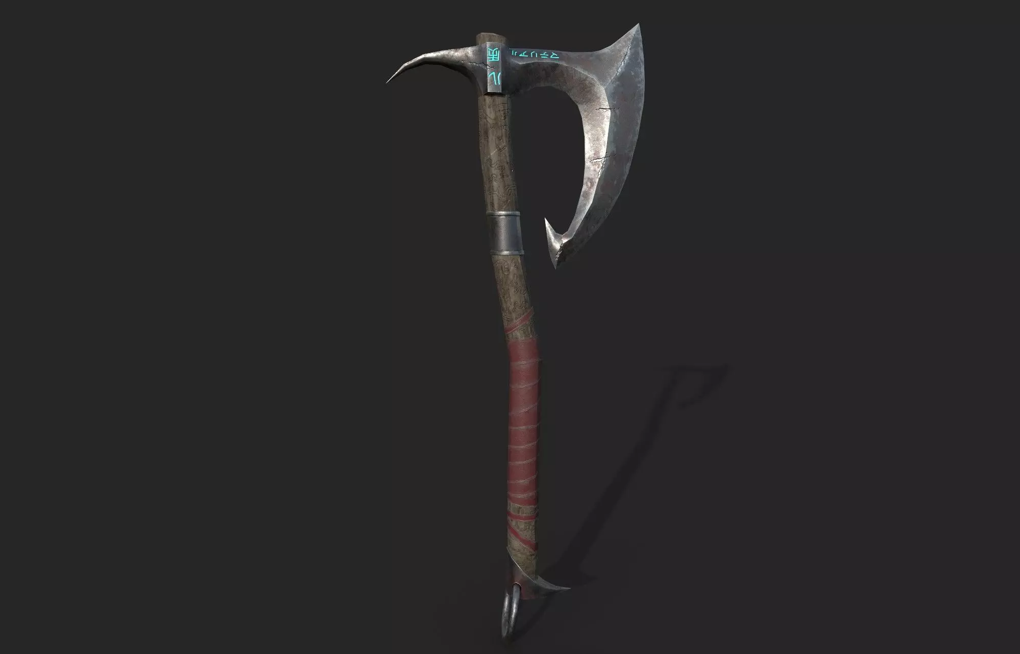 LOW POLY AXE Low-poly 3D model_0