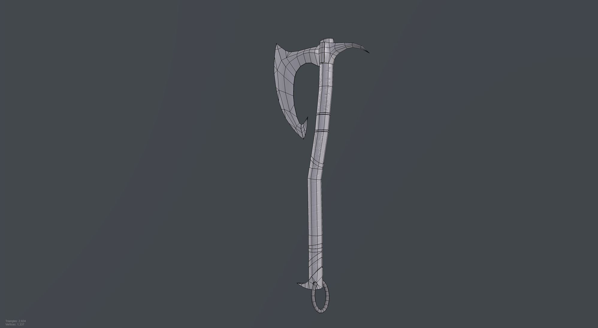 LOW POLY AXE Low-poly 3D model_5