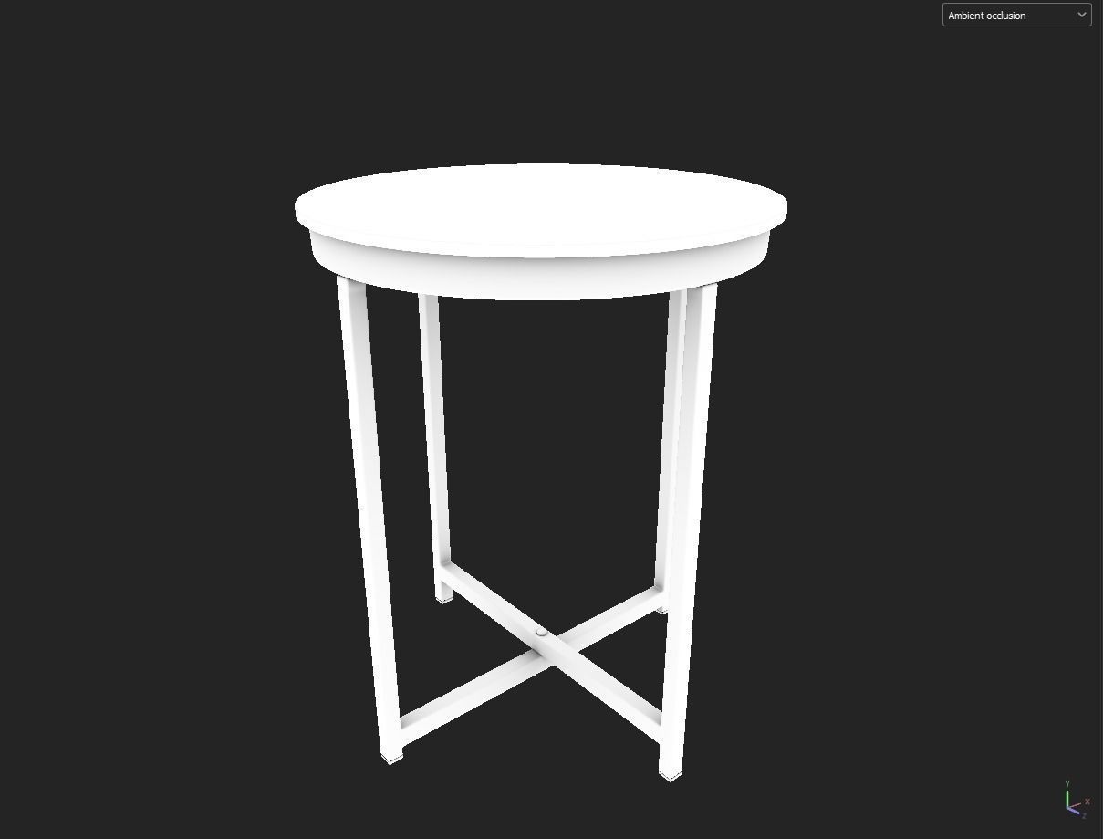 Coffee table Low-poly 3D model_5