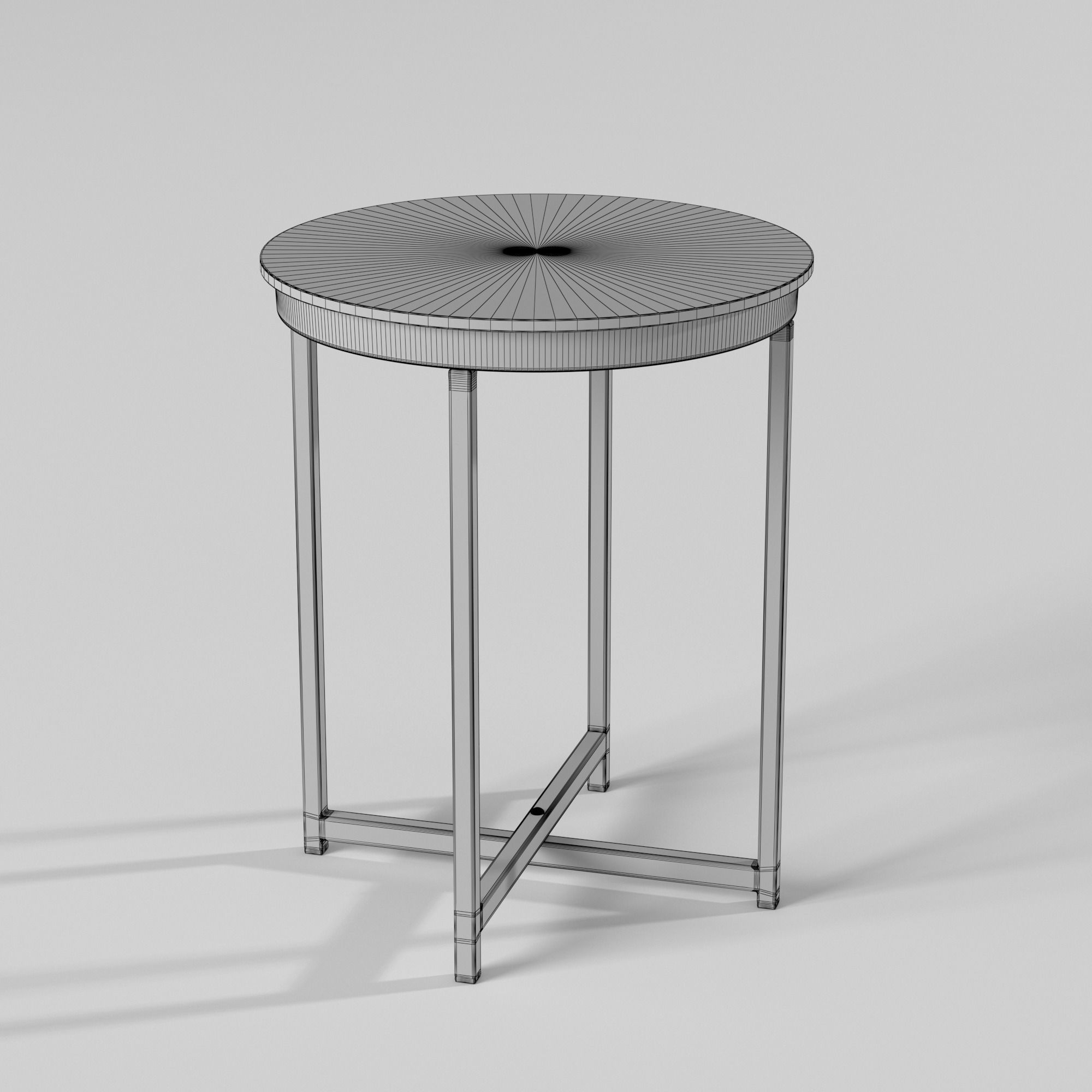 Coffee table Low-poly 3D model_4