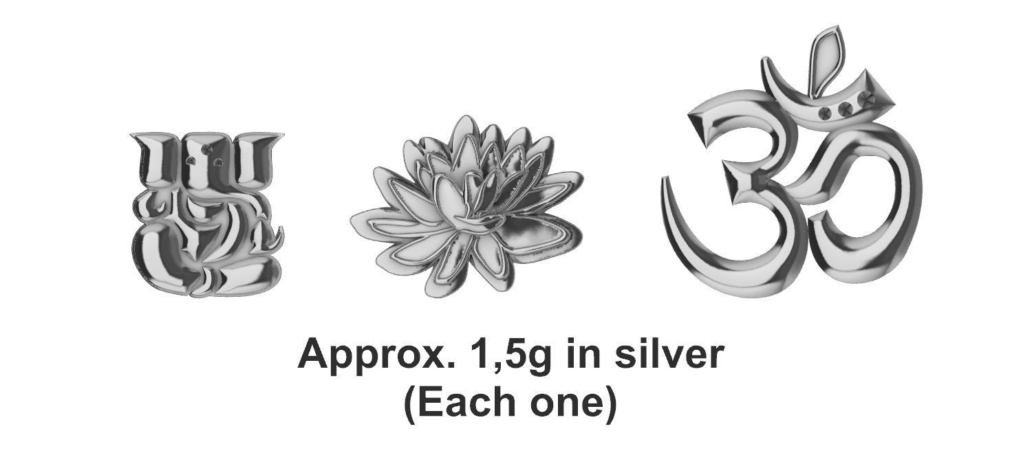 Yoga Collection Pendants 3D print model_5