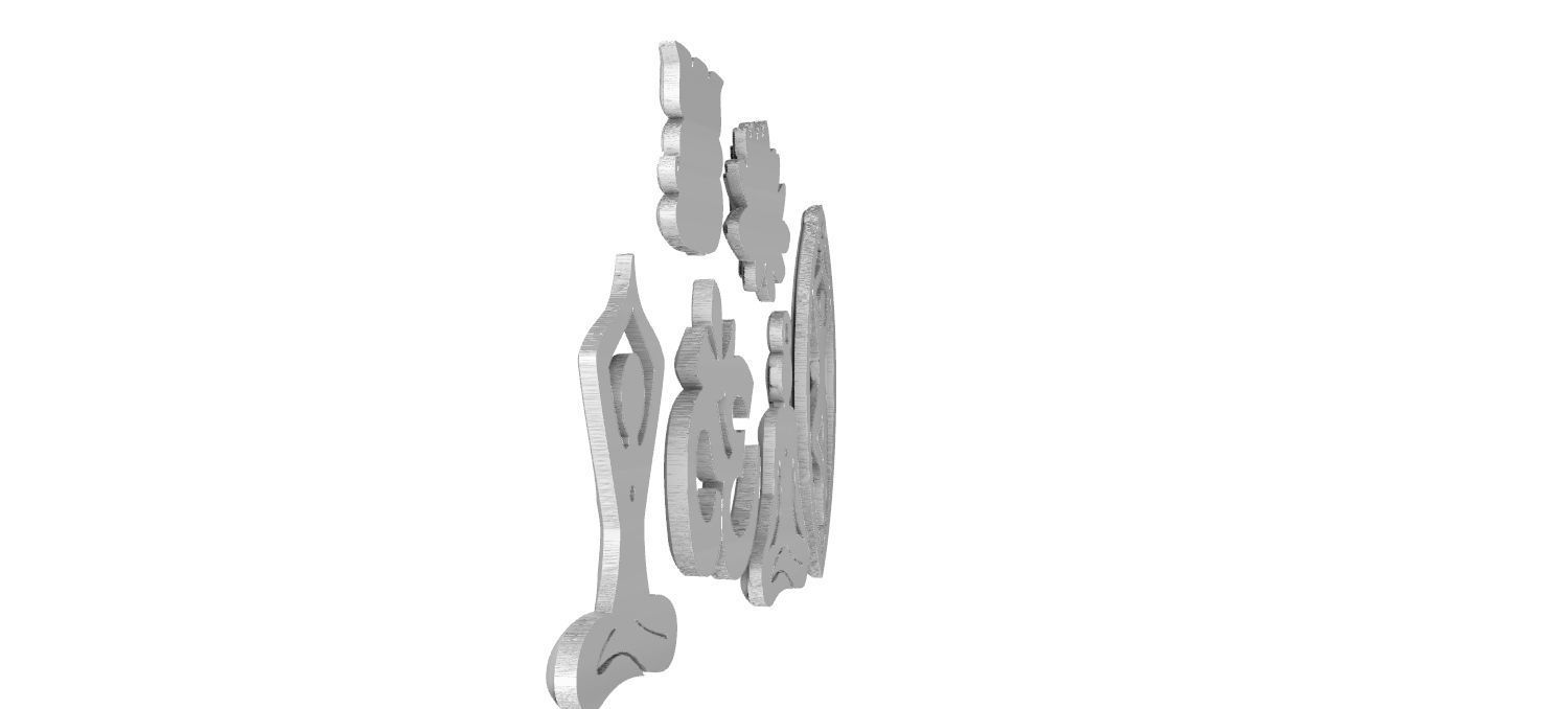 Yoga Collection Pendants 3D print model_9