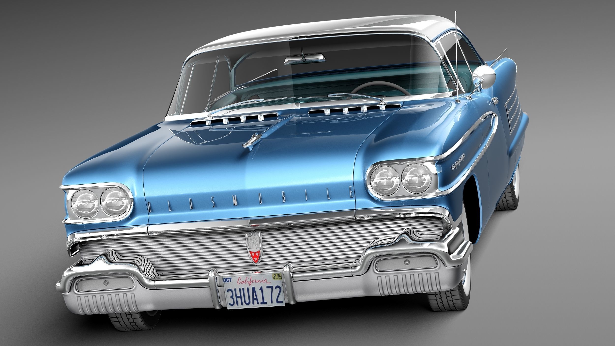 Oldsmobile 88 1958 coupe 3D model_1