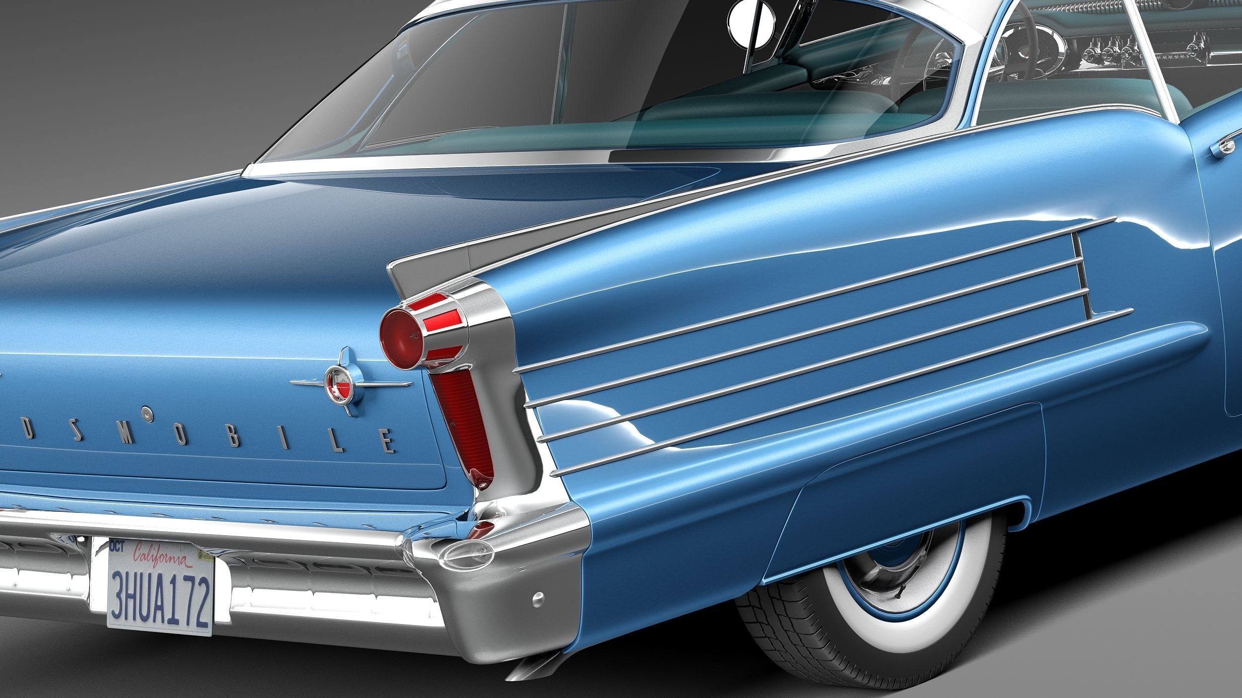 Oldsmobile 88 1958 coupe 3D model_3