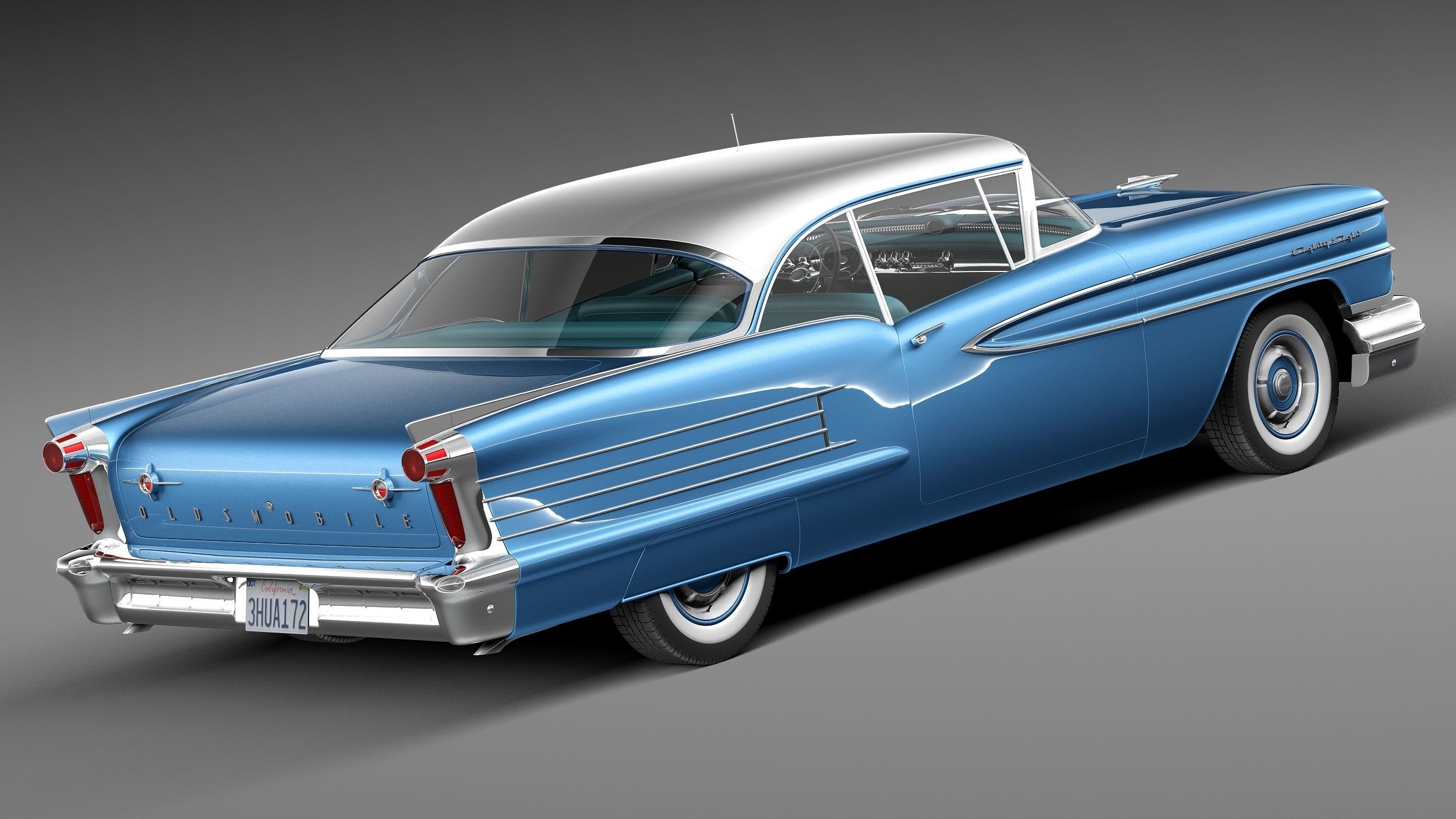 Oldsmobile 88 1958 coupe 3D model_4