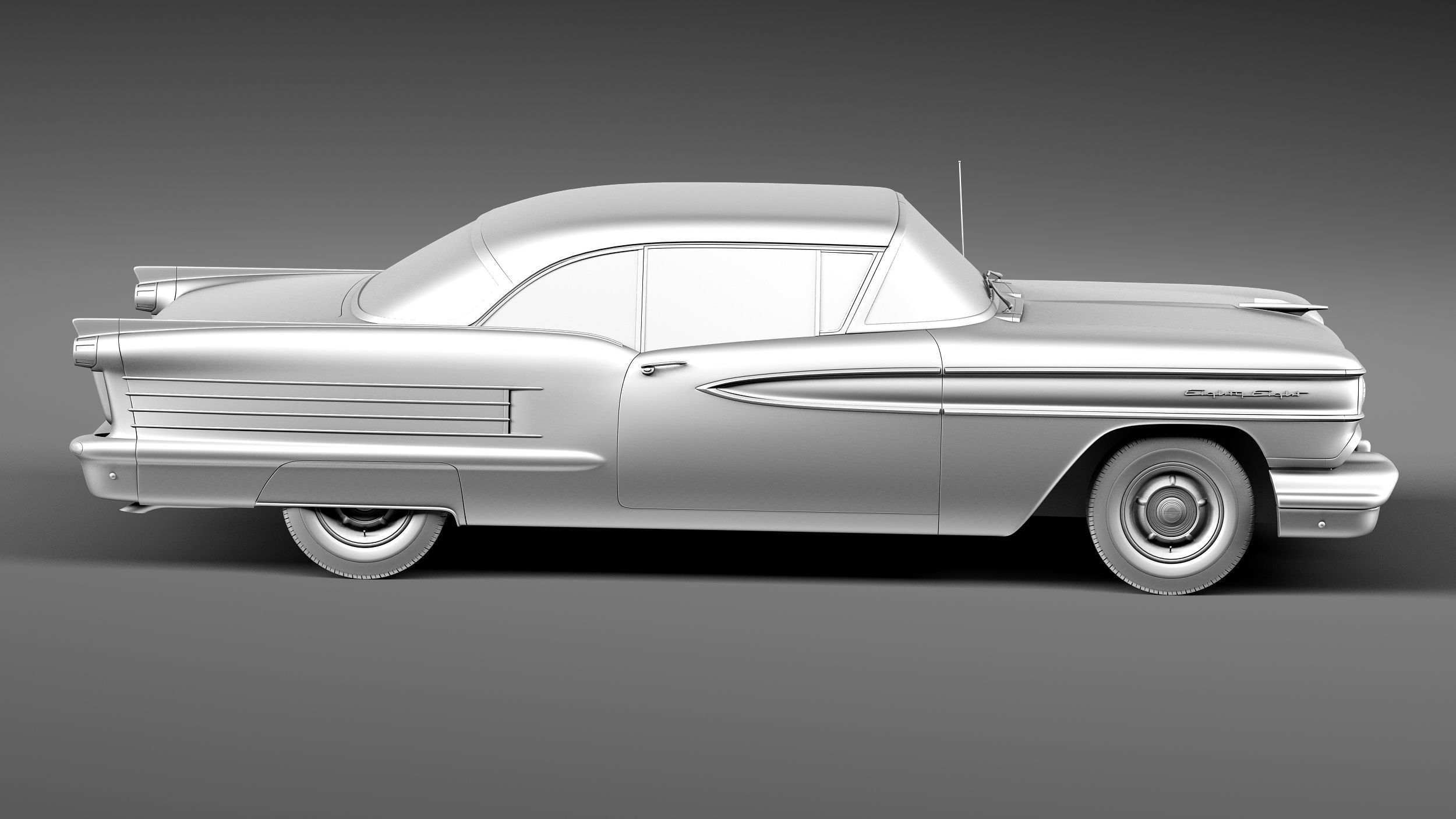 Oldsmobile 88 1958 coupe 3D model_14