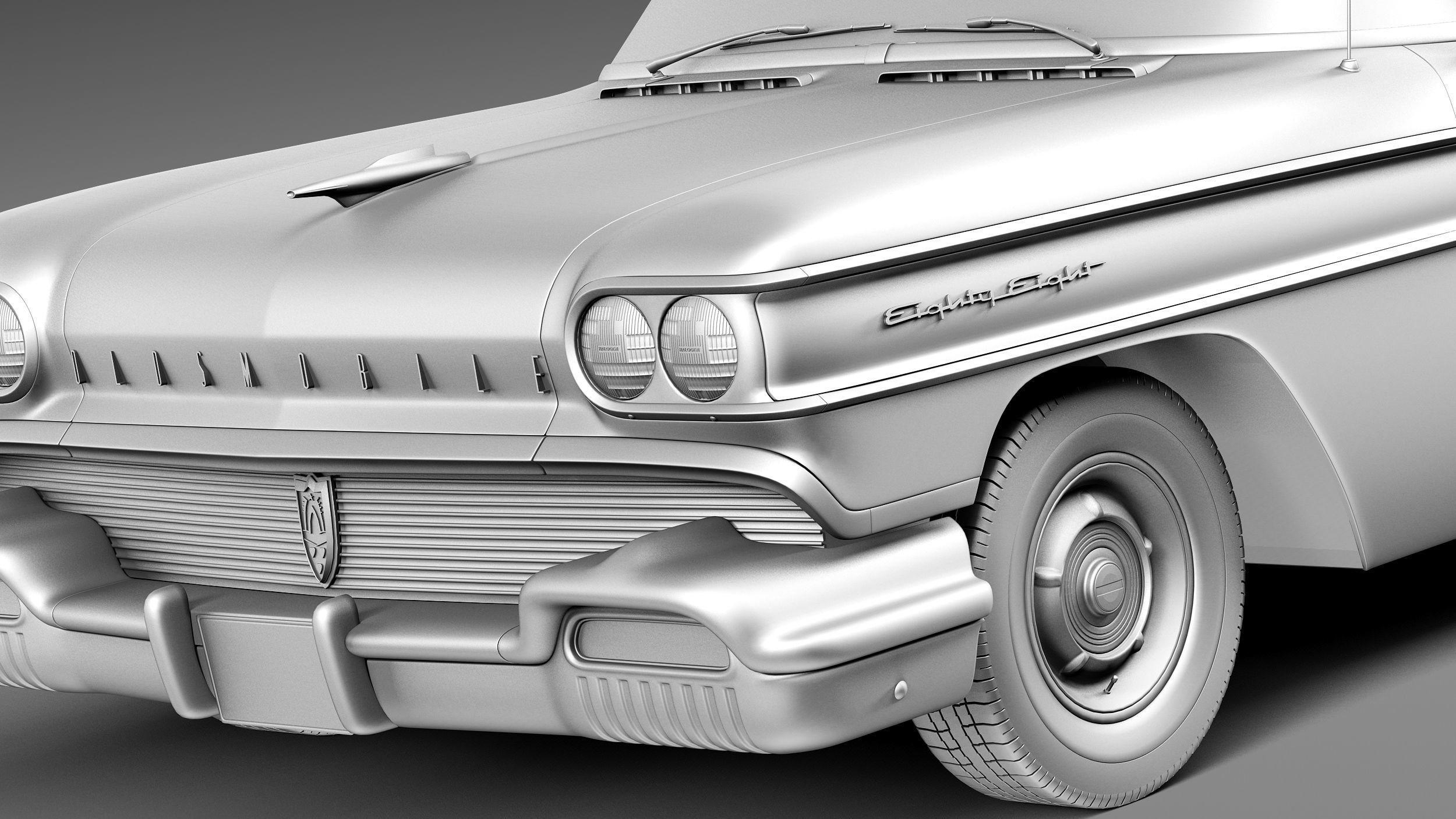 Oldsmobile 88 1958 coupe 3D model_10