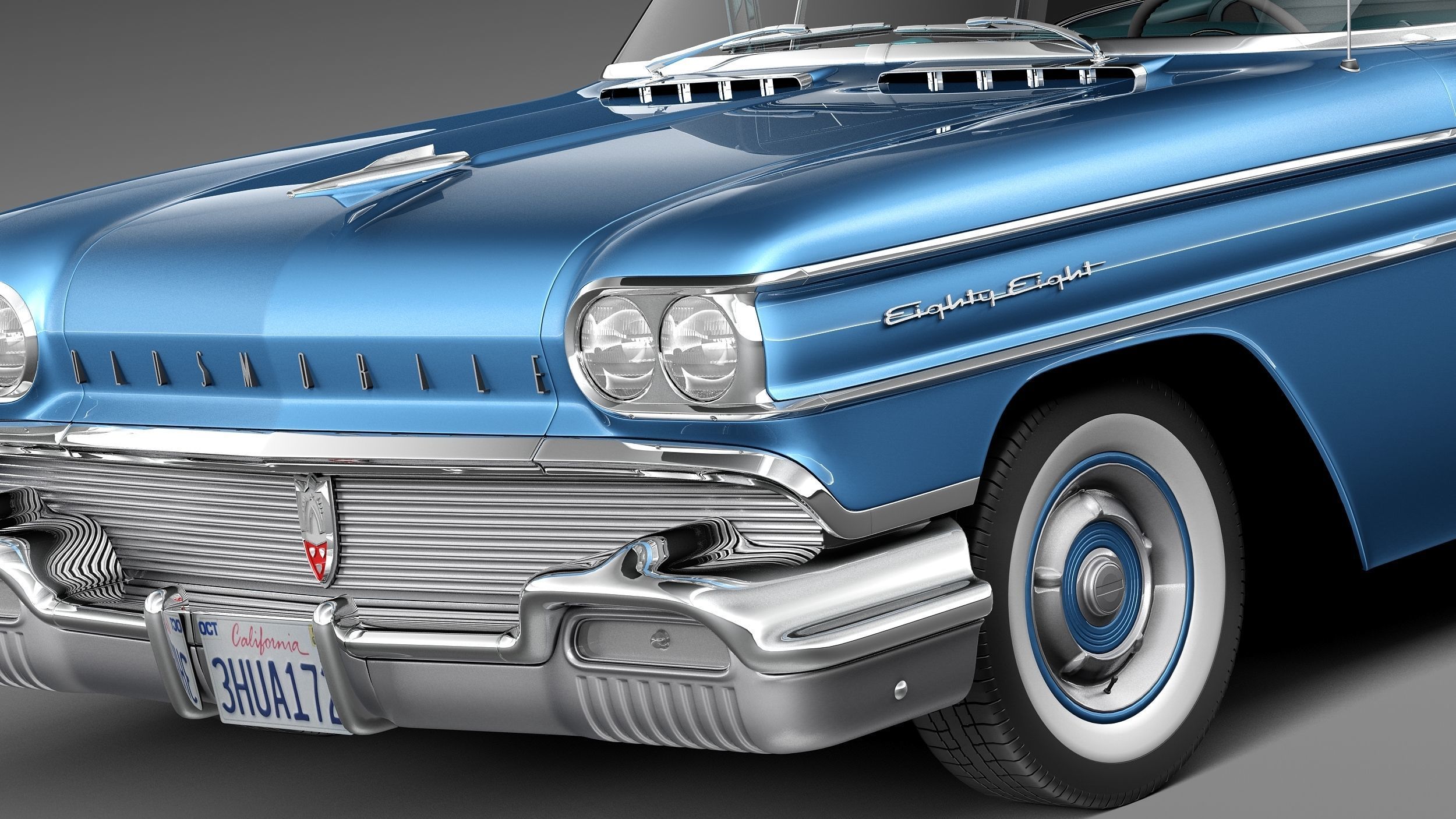 Oldsmobile 88 1958 coupe 3D model_2