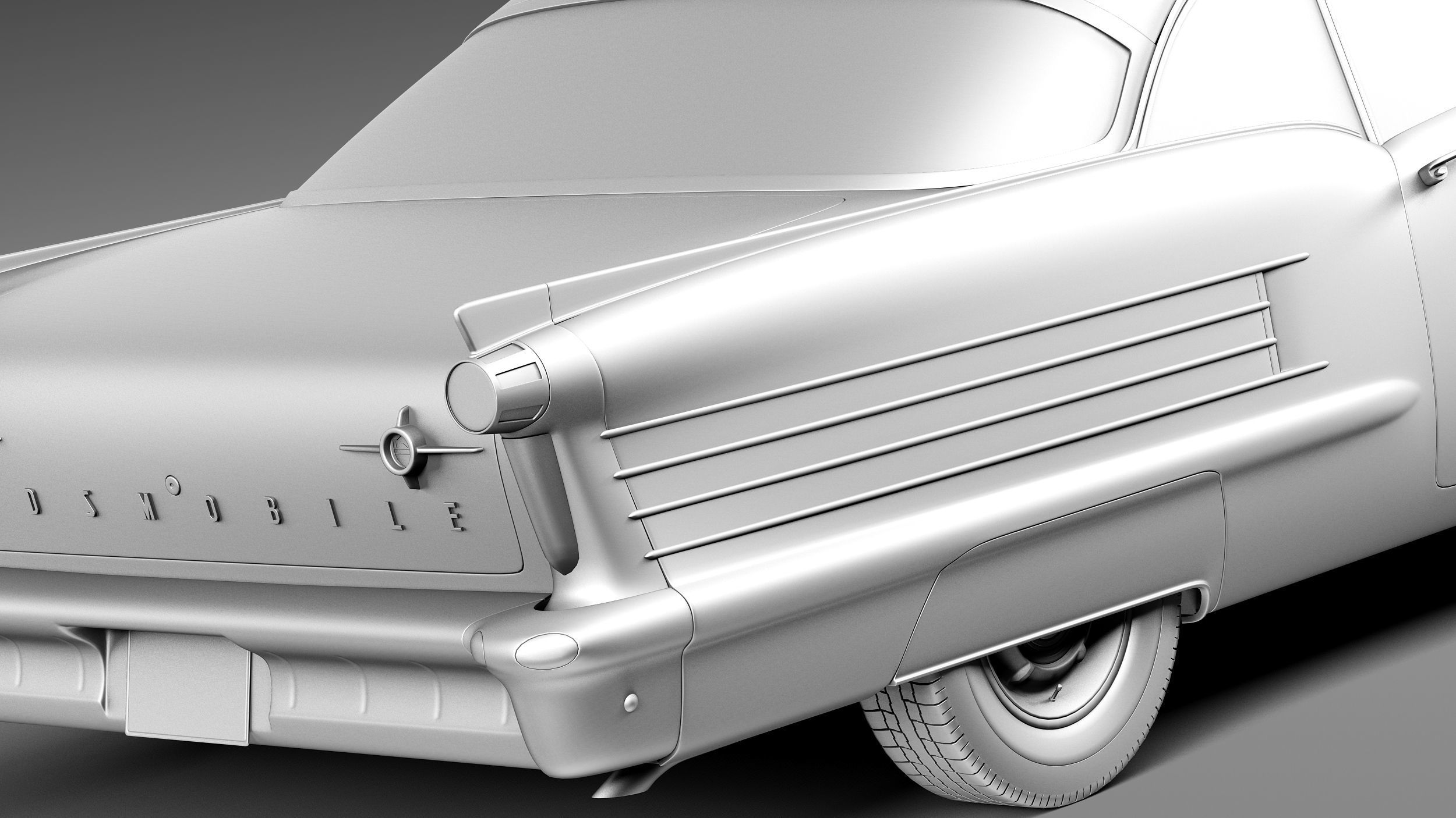 Oldsmobile 88 1958 coupe 3D model_11
