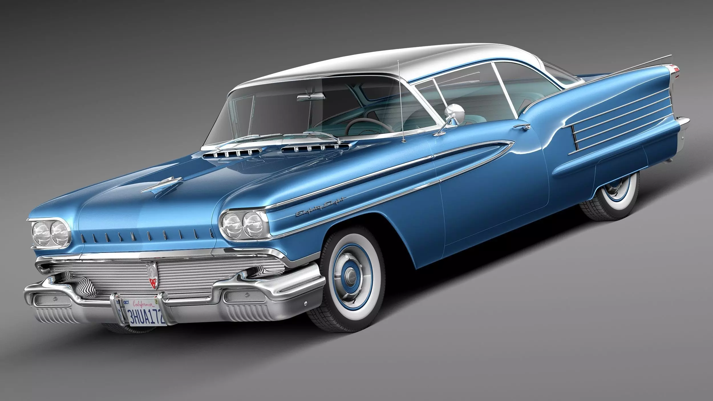 Oldsmobile 88 1958 coupe 3D model_0