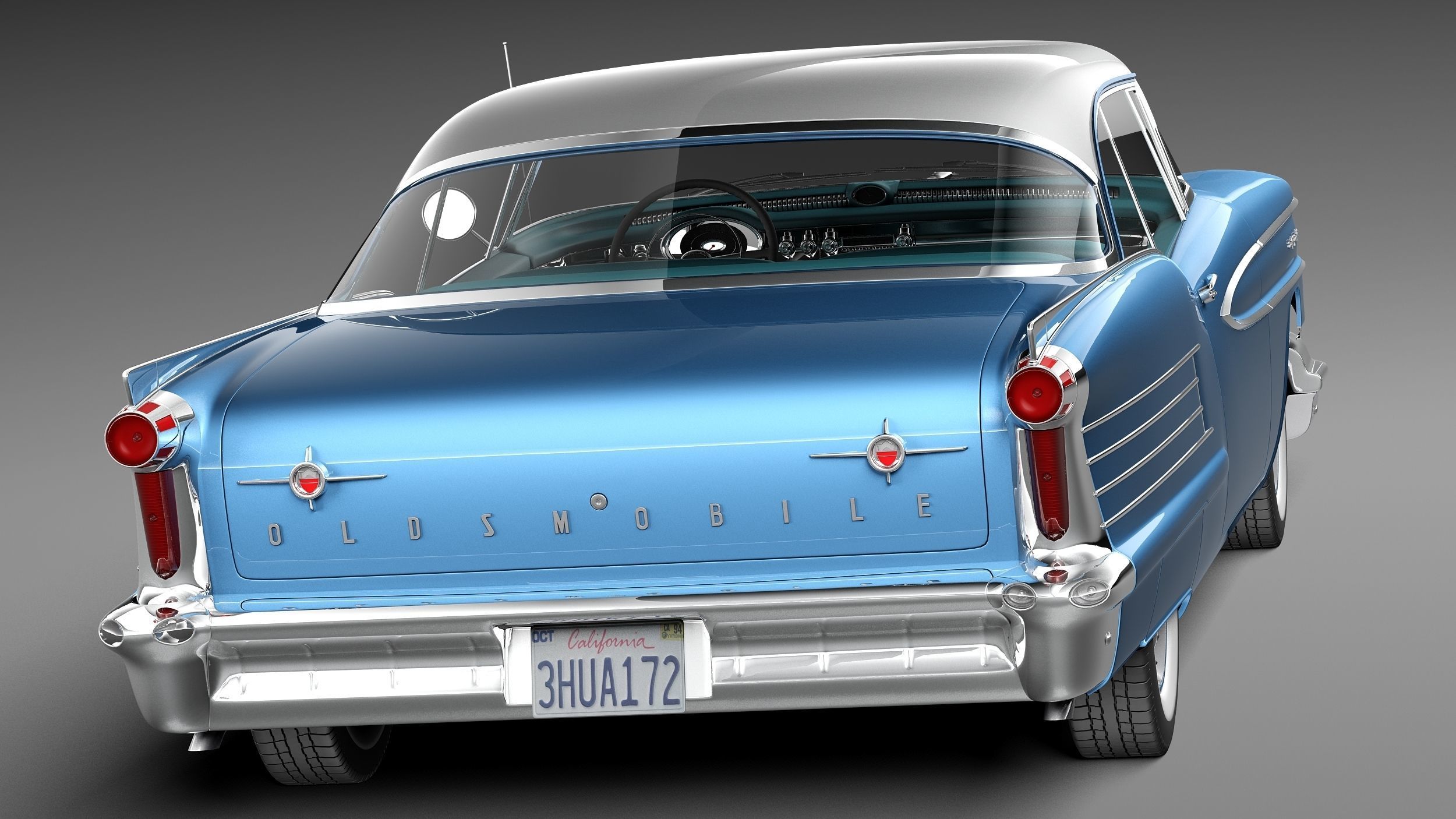 Oldsmobile 88 1958 coupe 3D model_5