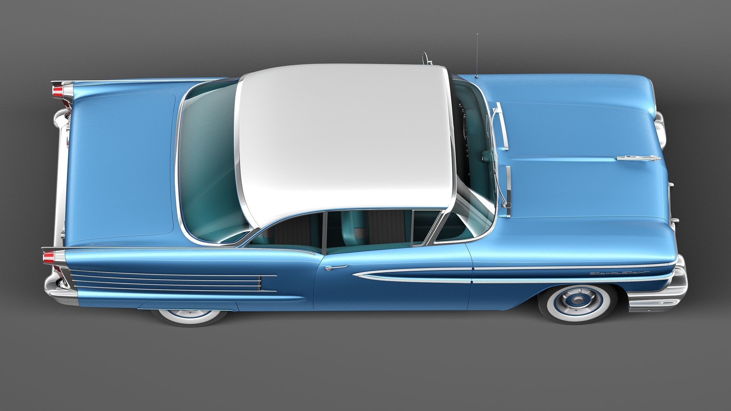 Oldsmobile 88 1958 coupe 3D model_7