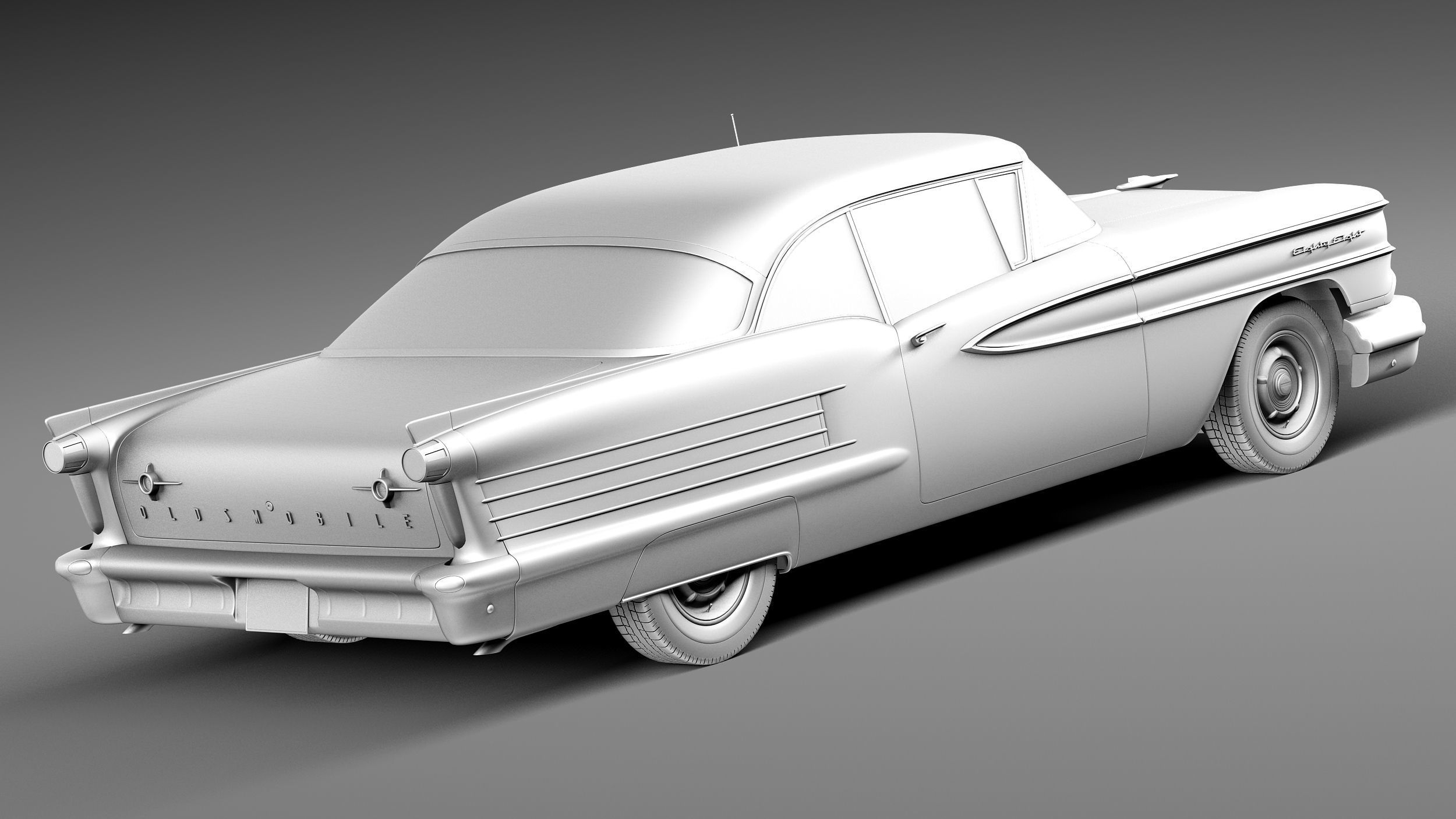 Oldsmobile 88 1958 coupe 3D model_12