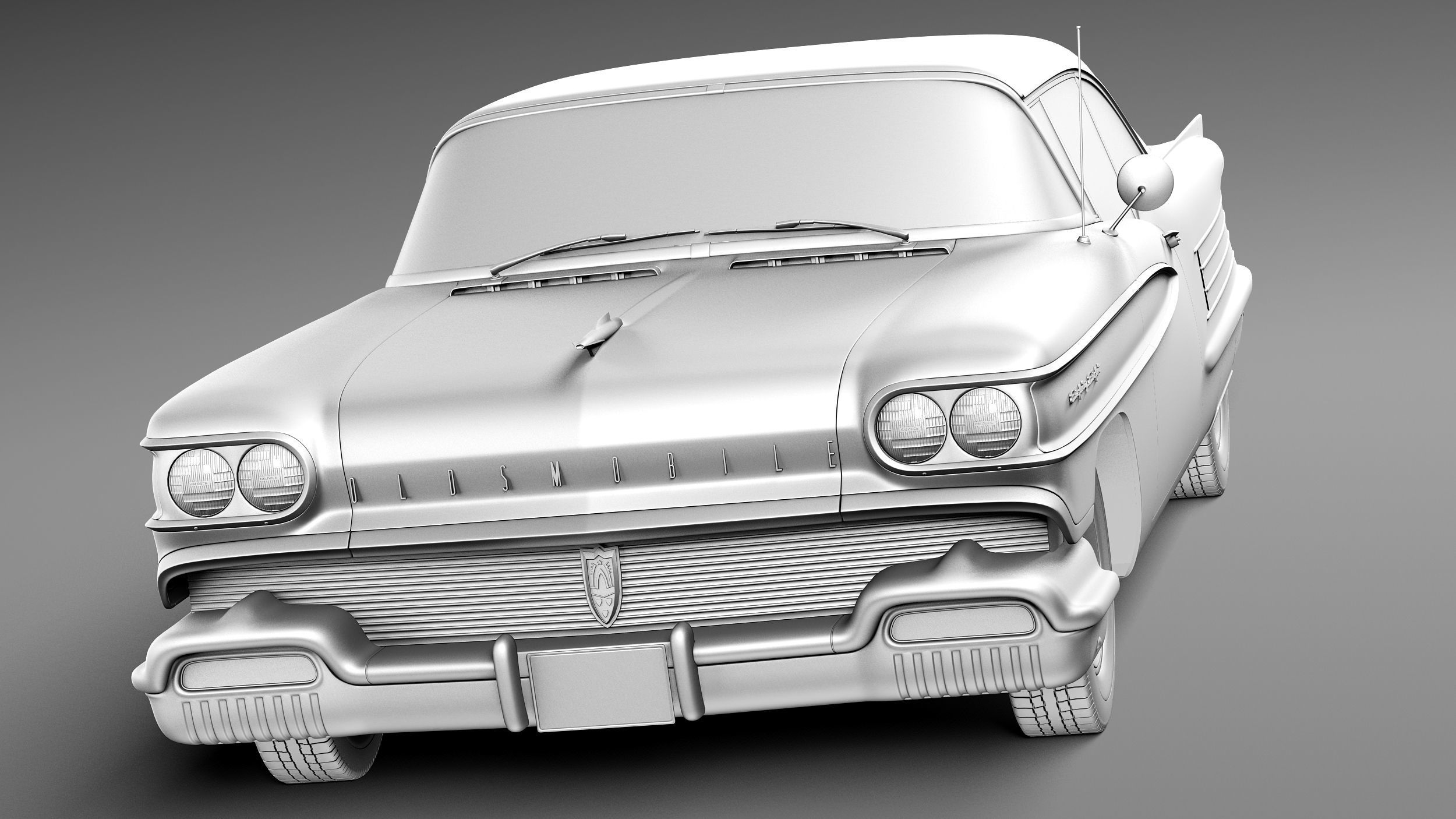 Oldsmobile 88 1958 coupe 3D model_9