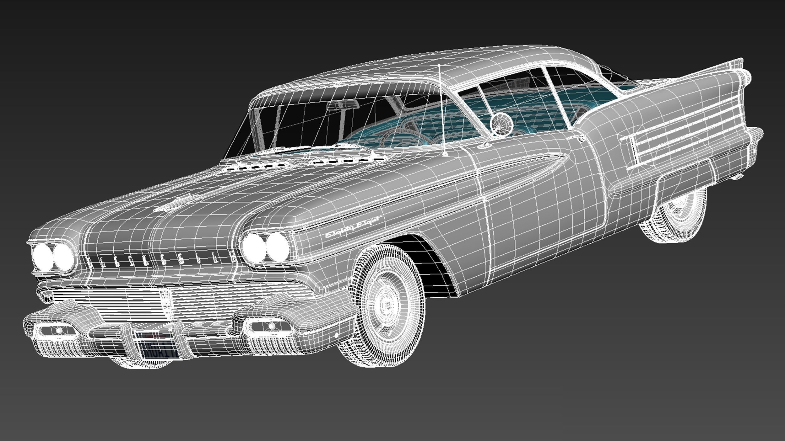 Oldsmobile 88 1958 coupe 3D model_17