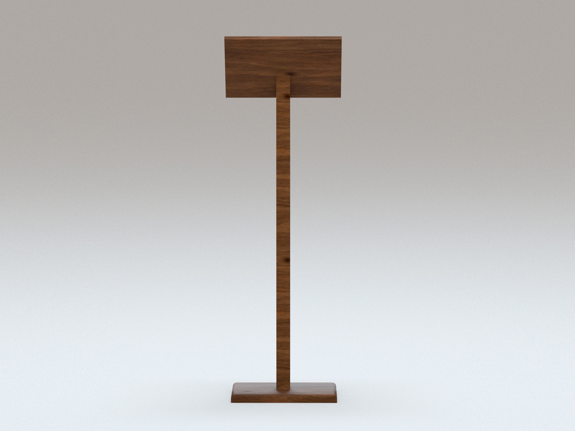 Antique wooden lectern 2 Low-poly 3D model_5