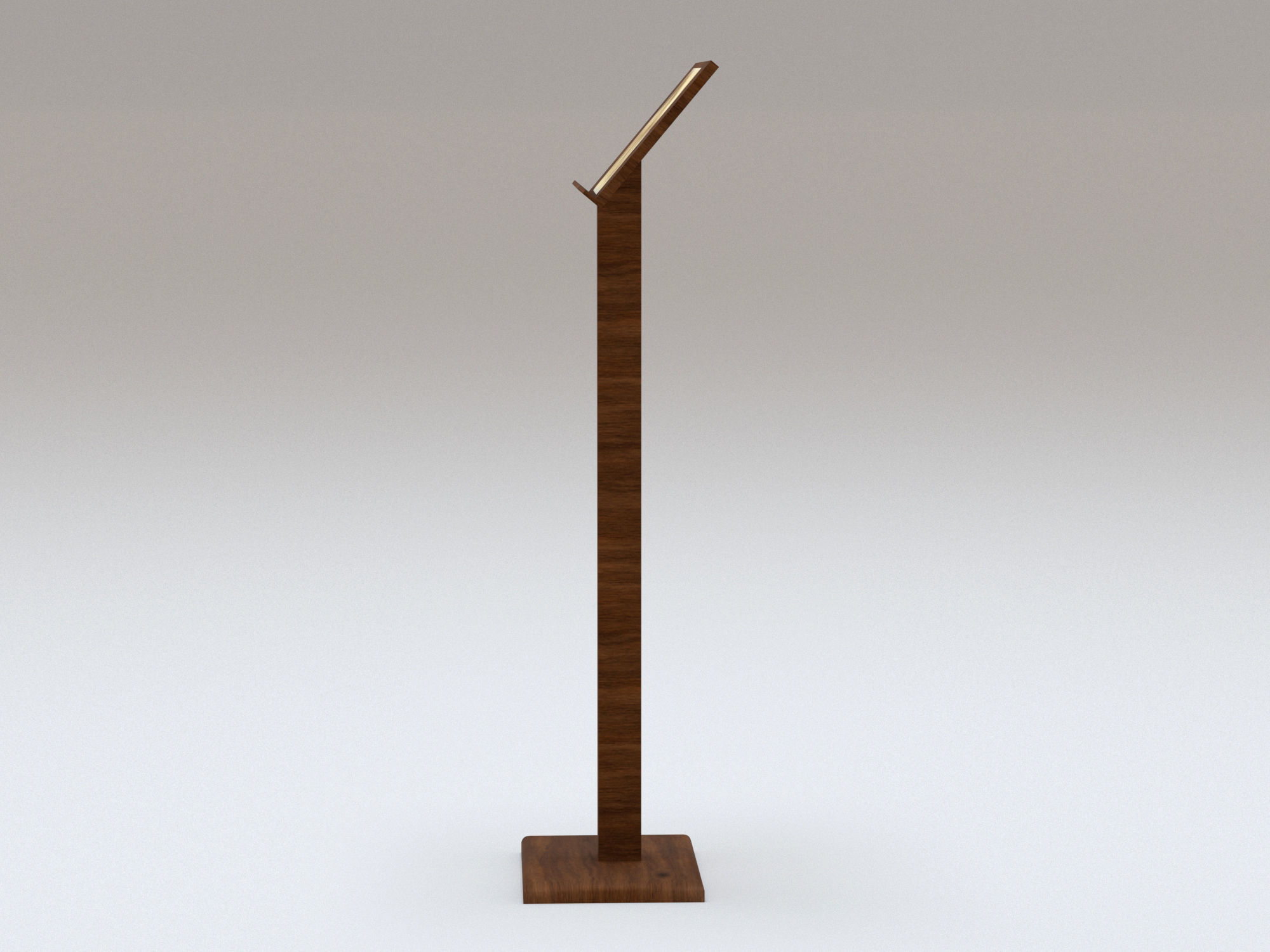 Antique wooden lectern 2 Low-poly 3D model_3