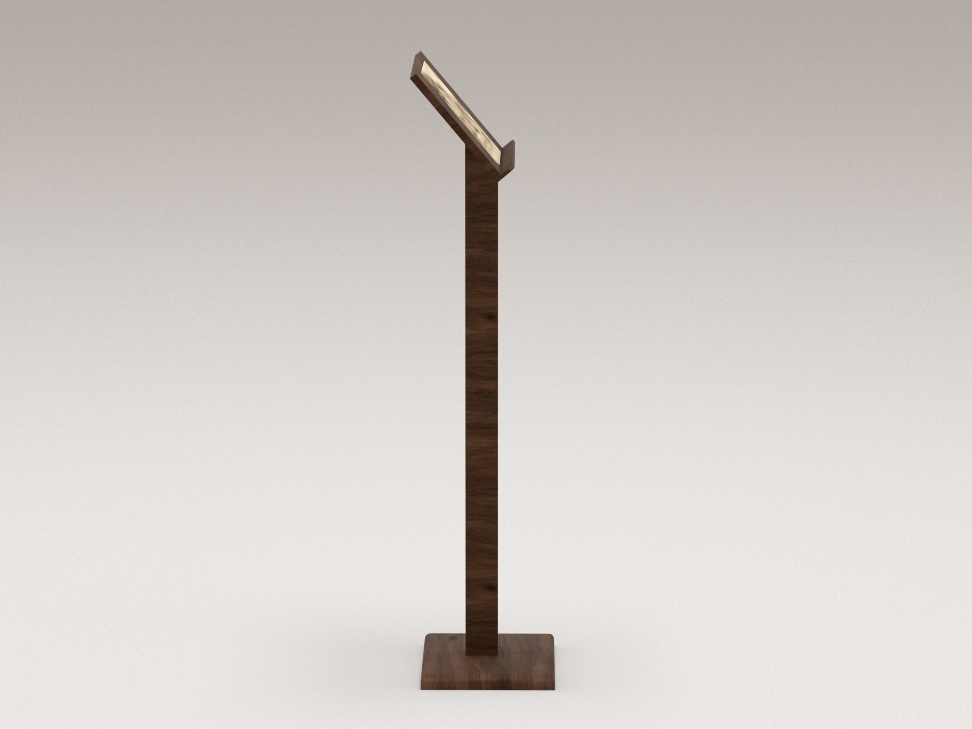 Antique wooden lectern 2 Low-poly 3D model_7