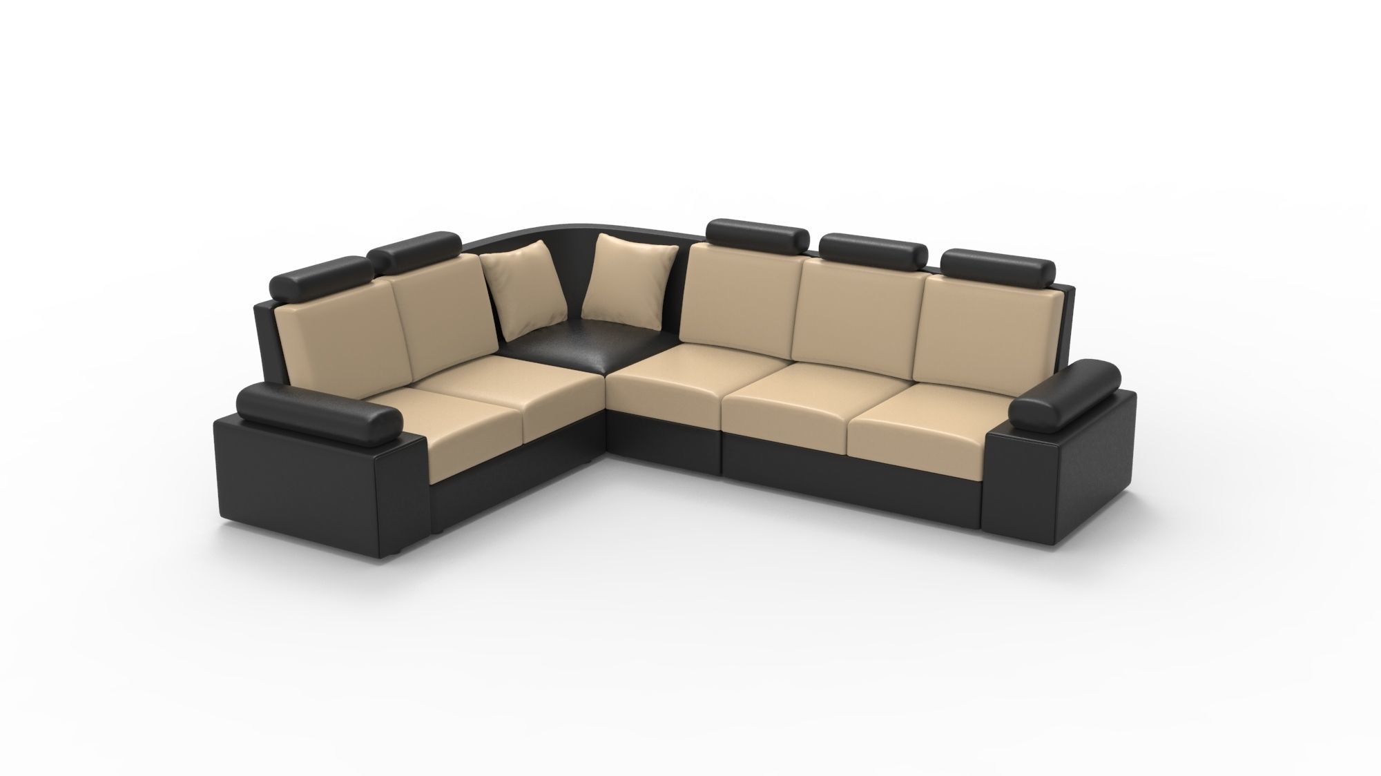 sofa set 3D model_2