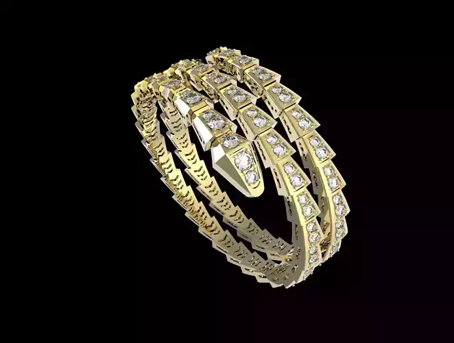 SERPENTI Bulgari Bracelet Diamonds 3D print model