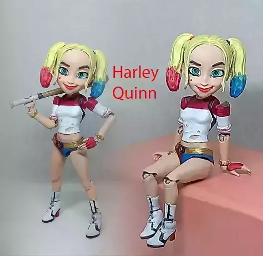 Harley Quinn articulated action figure Chibi version 
