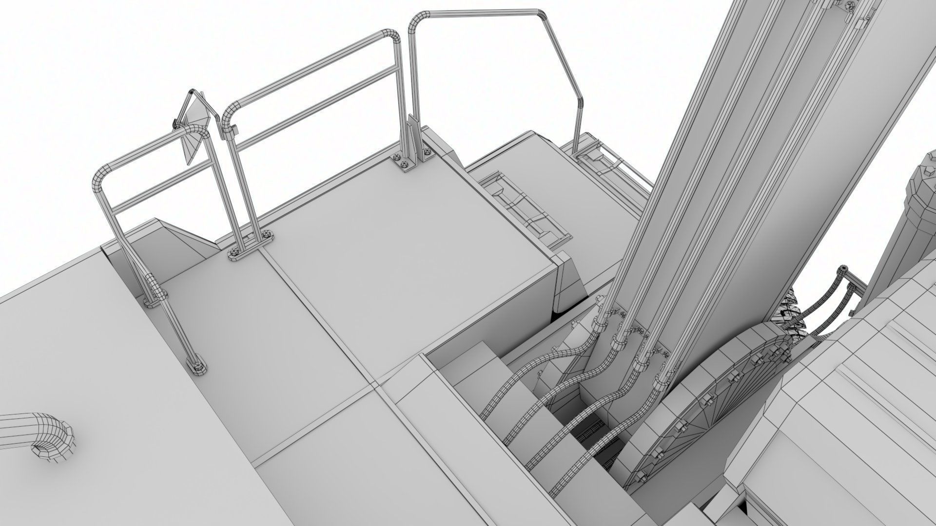 Rigged Hydraulic Excavator - Digger Low-poly 3D model_21