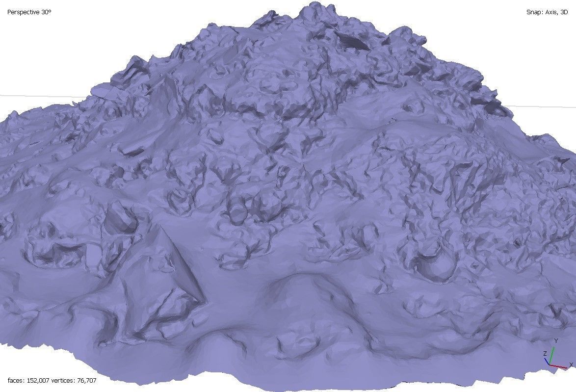 Pile of garbage under the snow 3D model_1