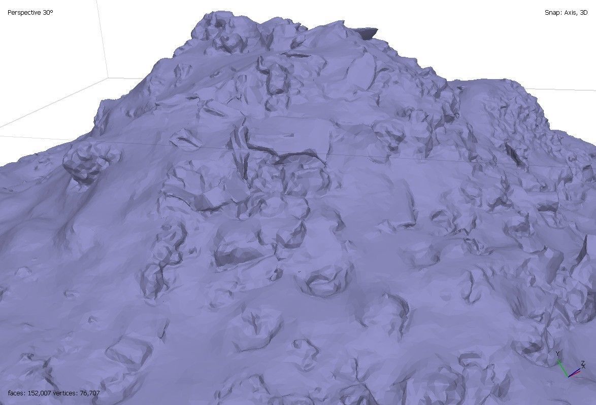 Pile of garbage under the snow 3D model_3