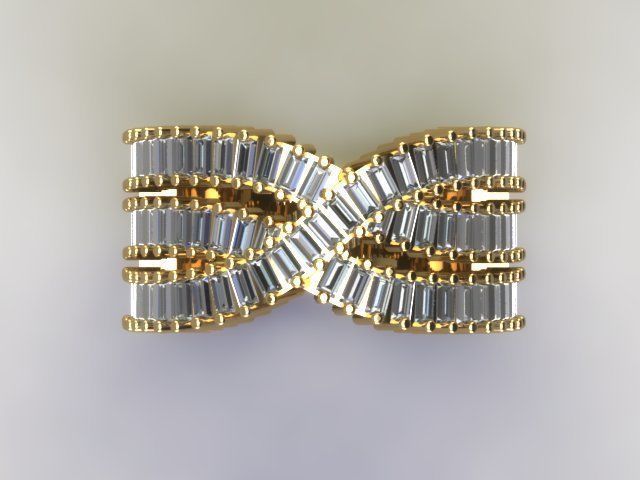 baguette band  3D print model_3