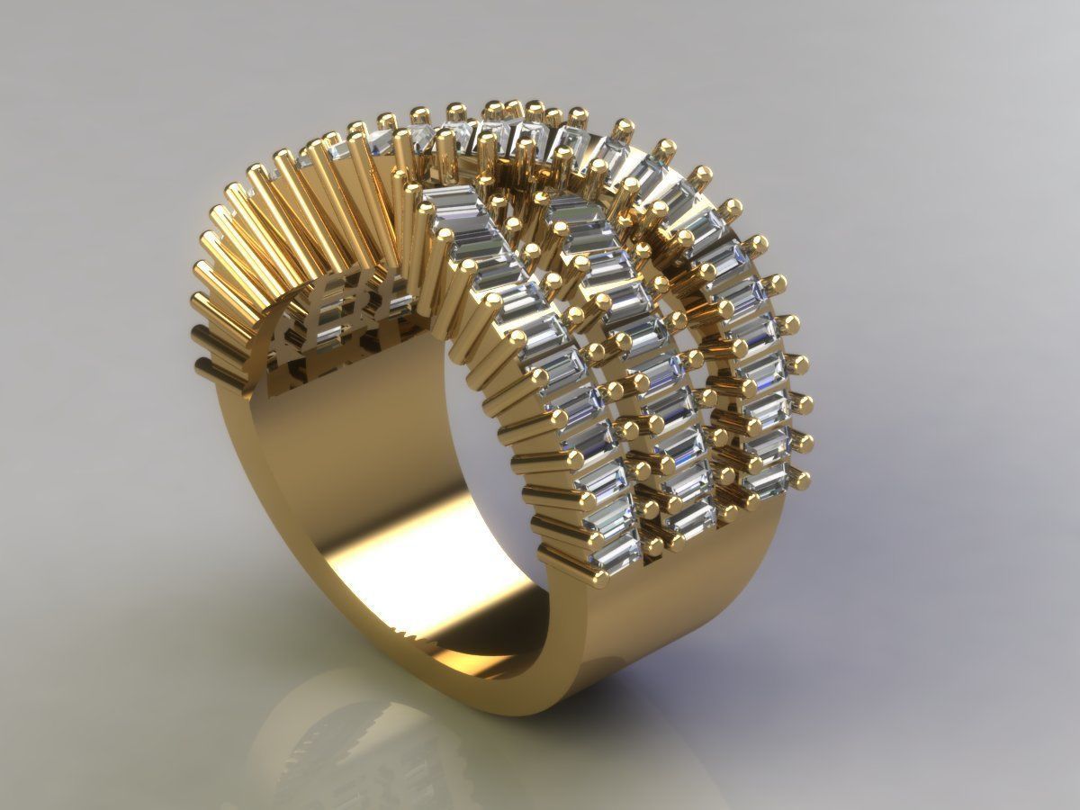 baguette band  3D print model_2