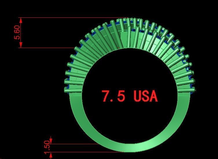 baguette band  3D print model_11