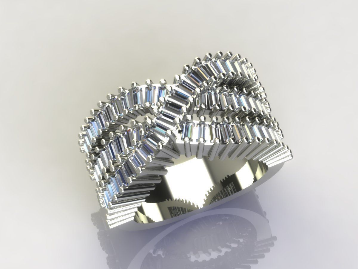 baguette band  3D print model_1