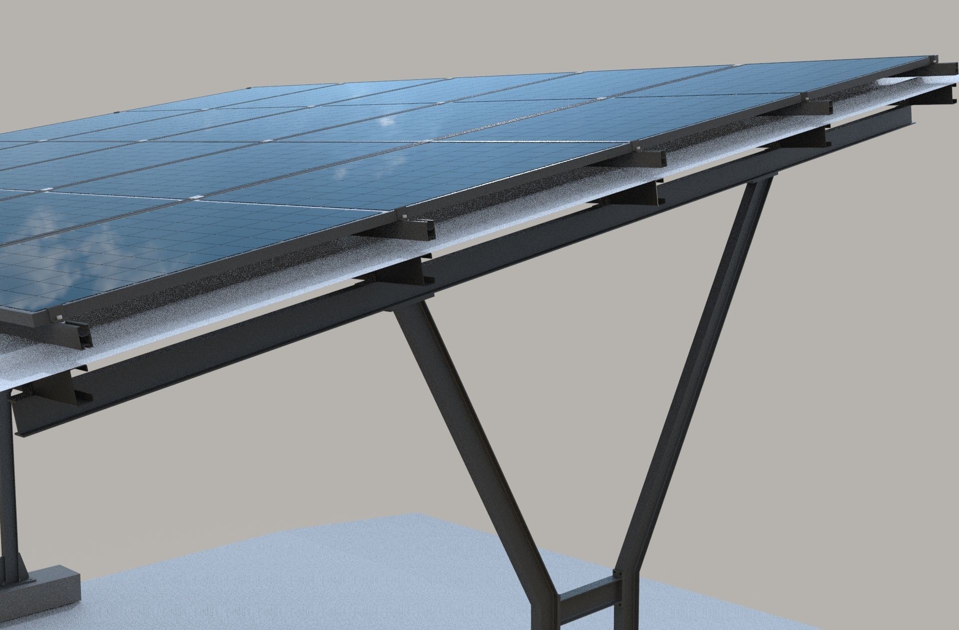 Solar carport canopy 3d model 3D model_8