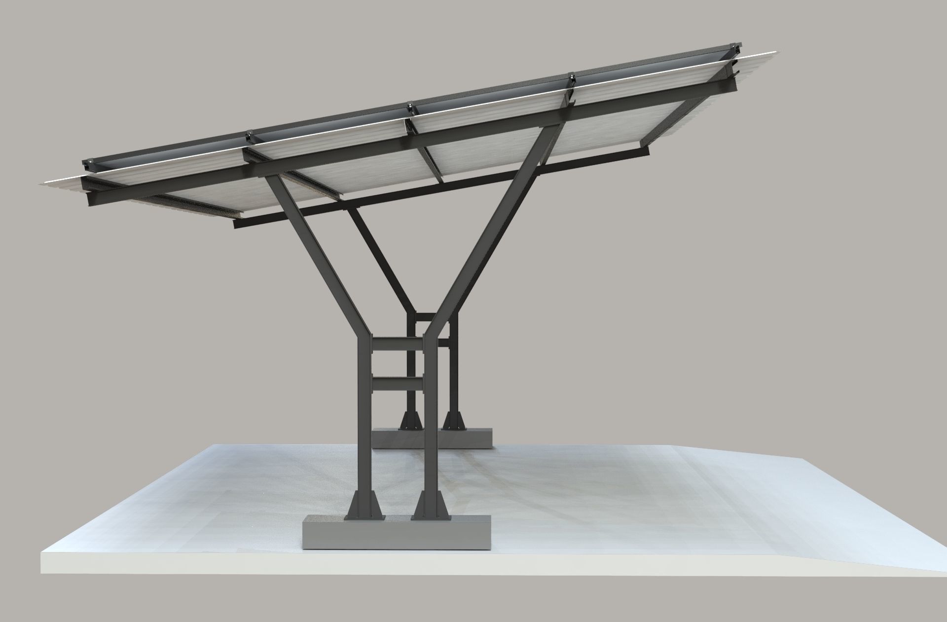 Solar carport canopy 3d model 3D model_9