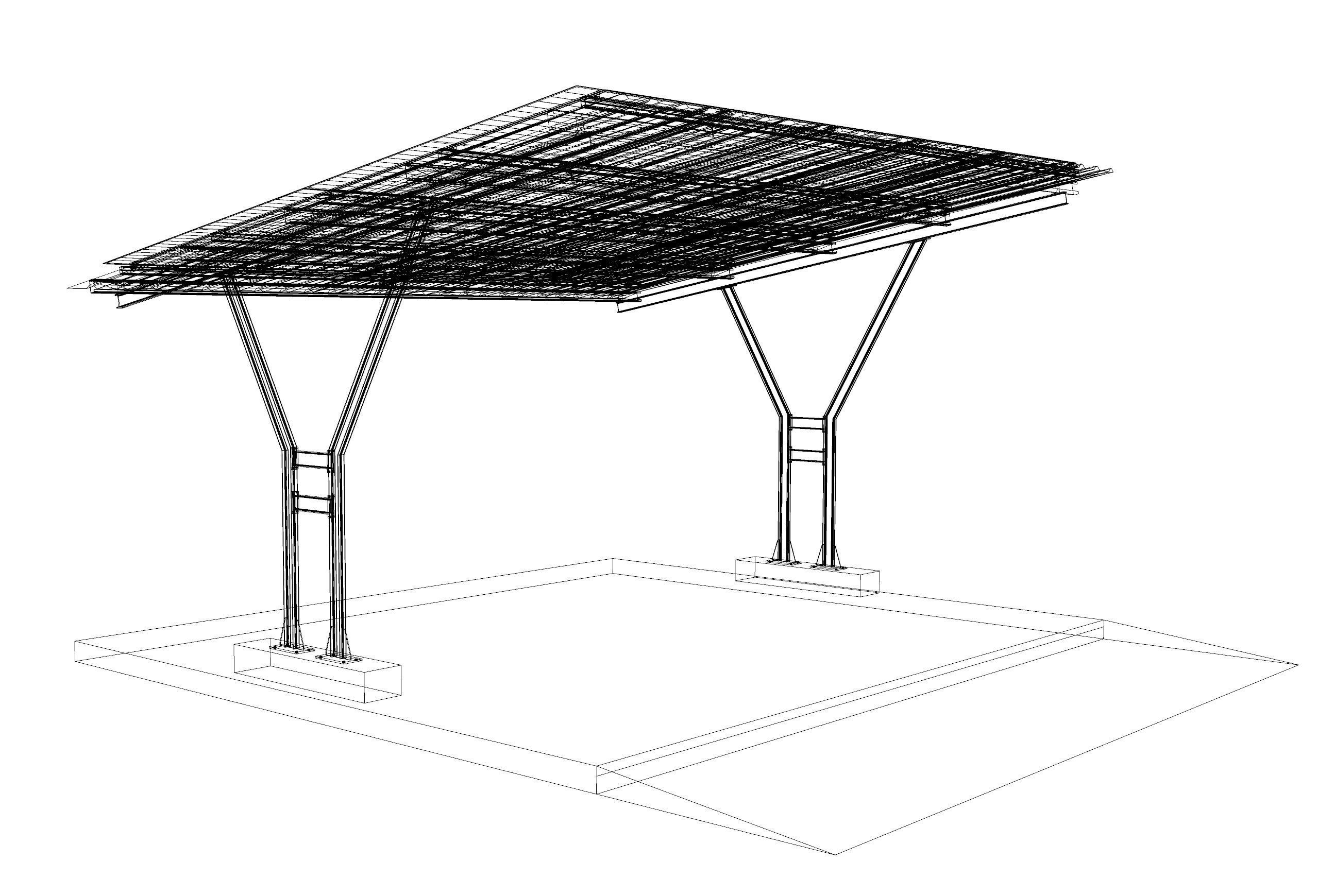 Solar carport canopy 3d model 3D model_12