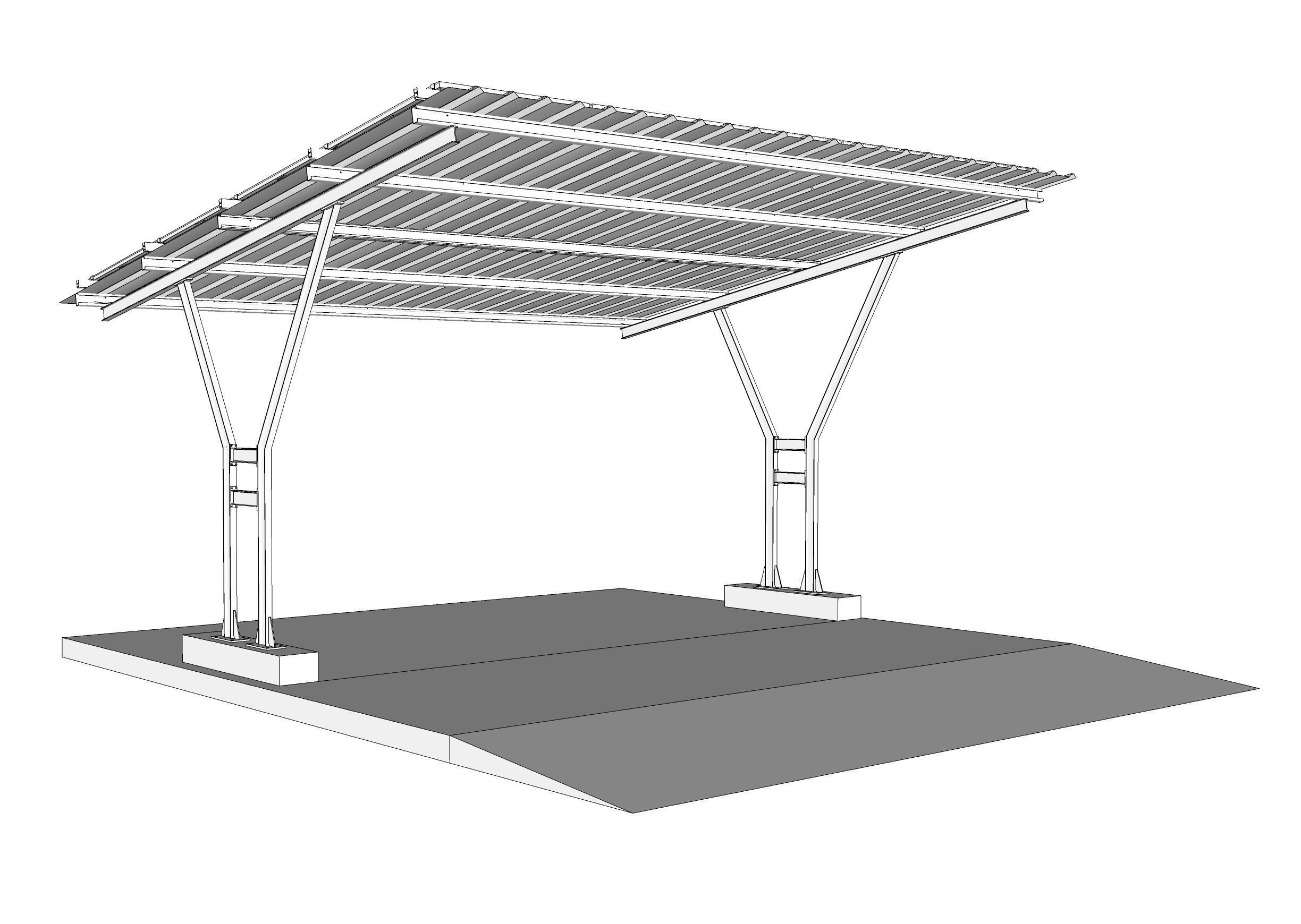 Solar carport canopy 3d model 3D model_10
