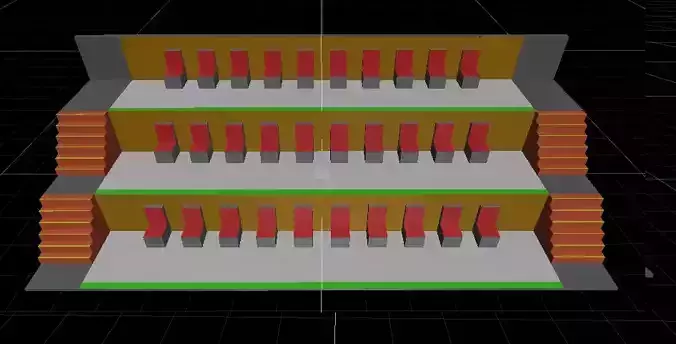 Tribune model Low-poly 3D model