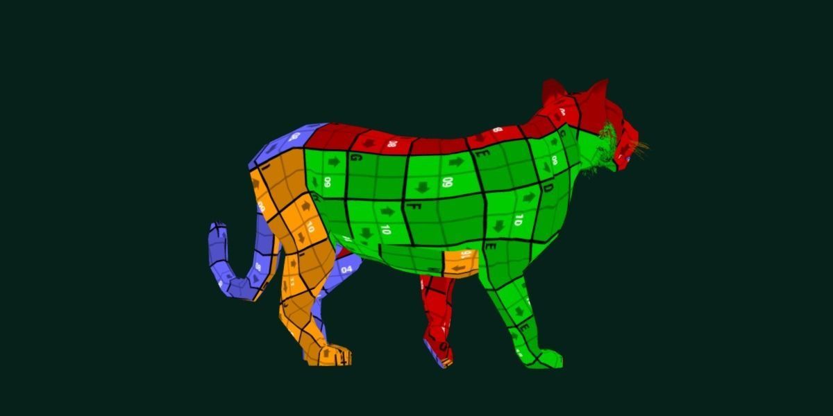 Young South China Tiger Low-poly 3D model_16