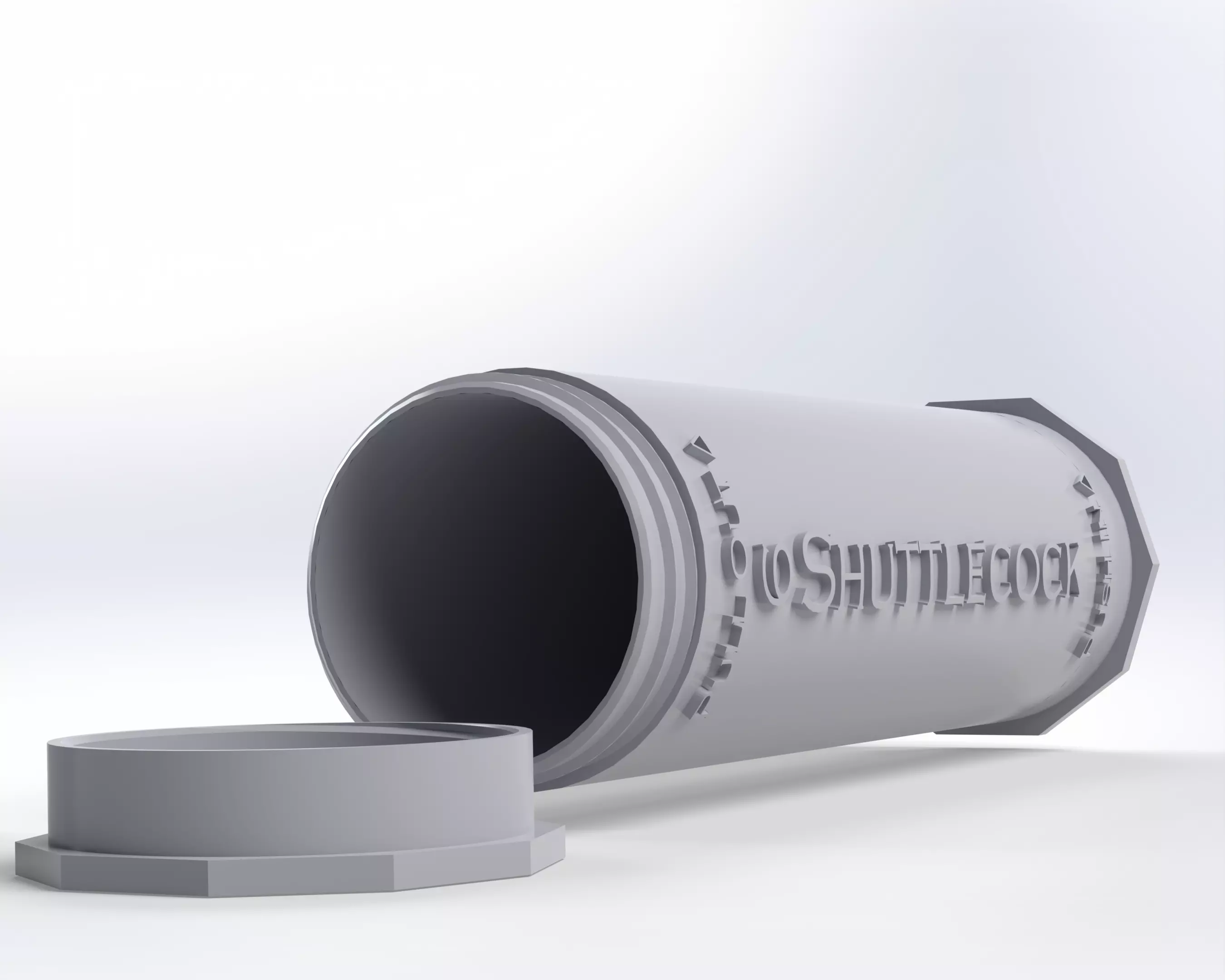 Shuttlecock Tube - 6 Shuttles 3D print model_0