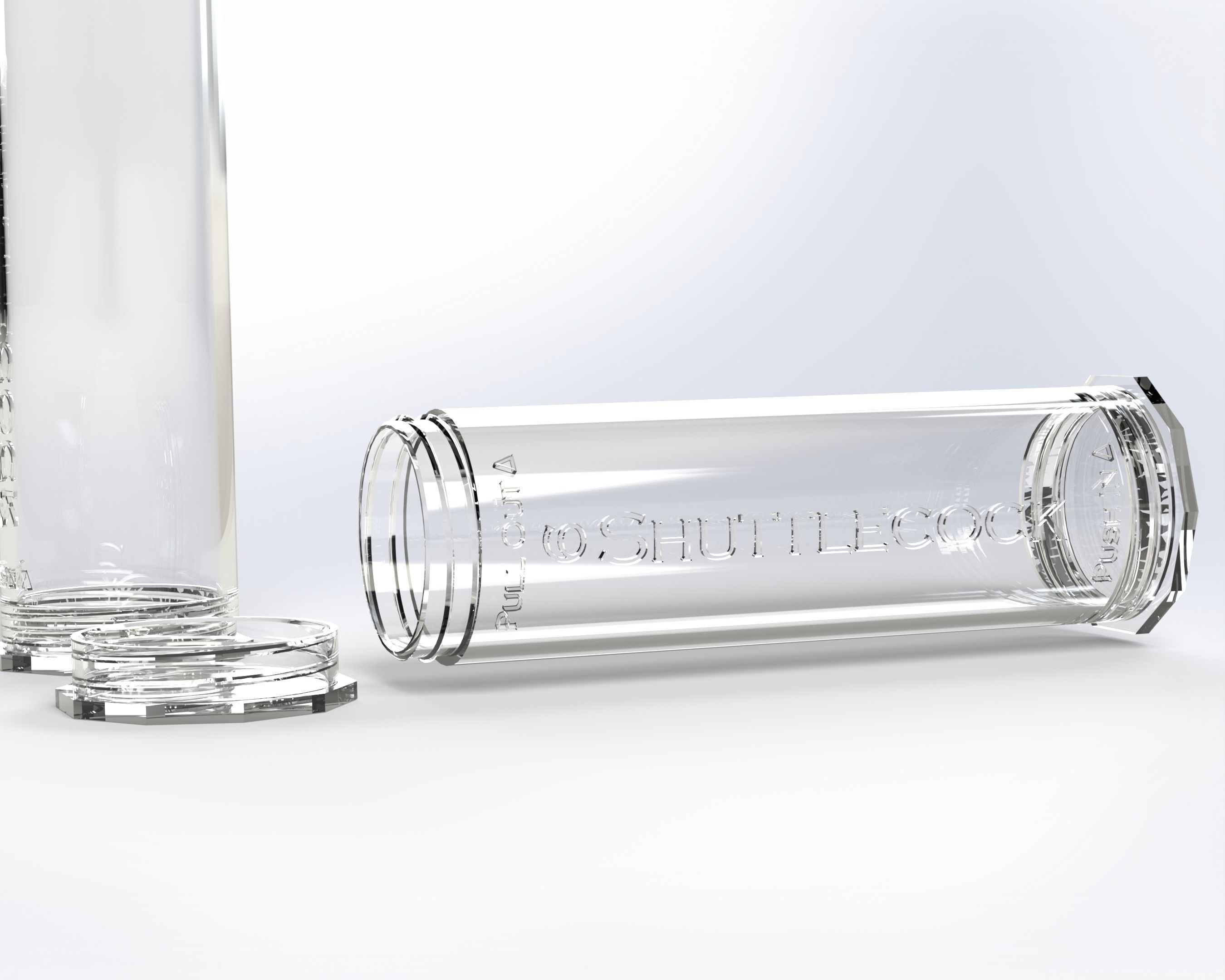 Shuttlecock Tube - 6 Shuttles 3D print model_1