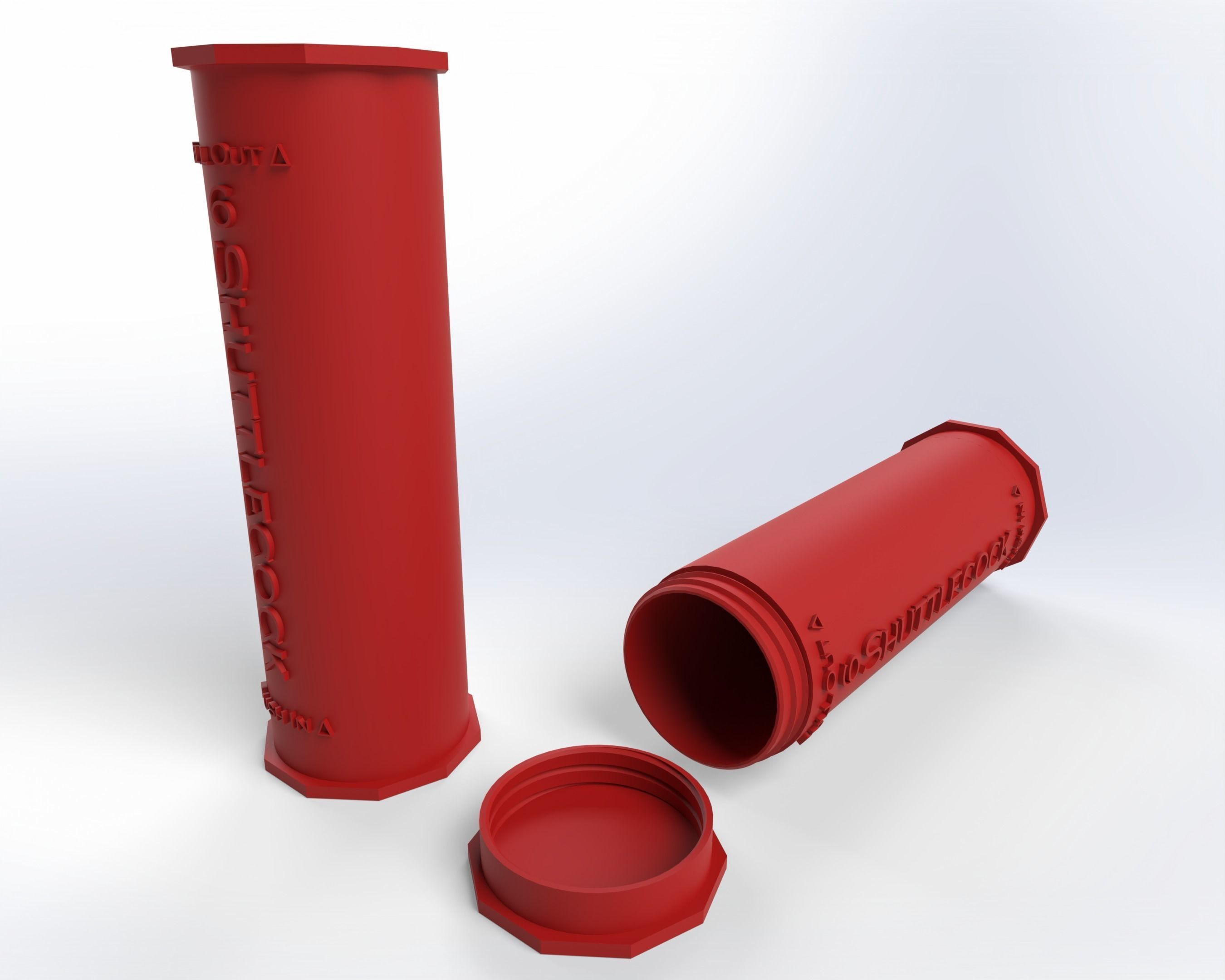 Shuttlecock Tube - 6 Shuttles 3D print model_3