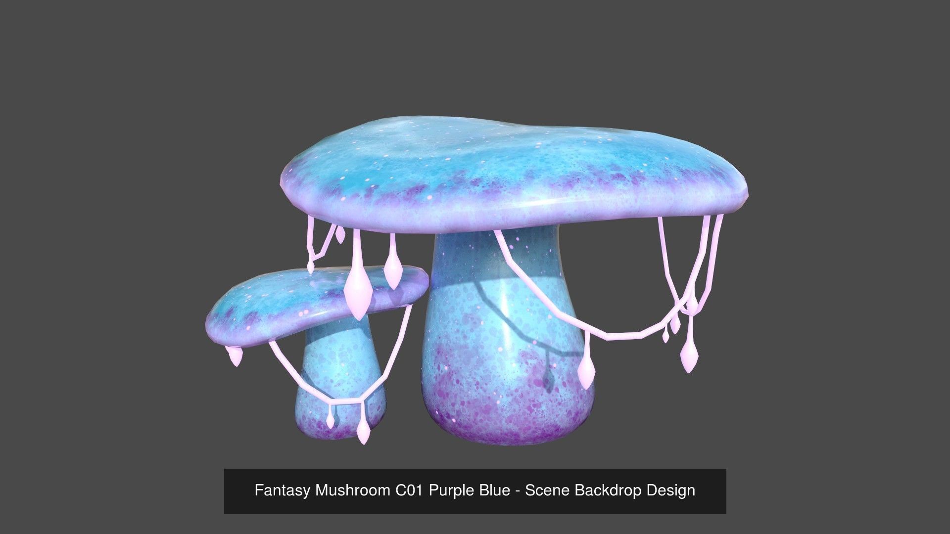 10 Fantasy Mushroom C Collection - Scene Backdrop Design _1