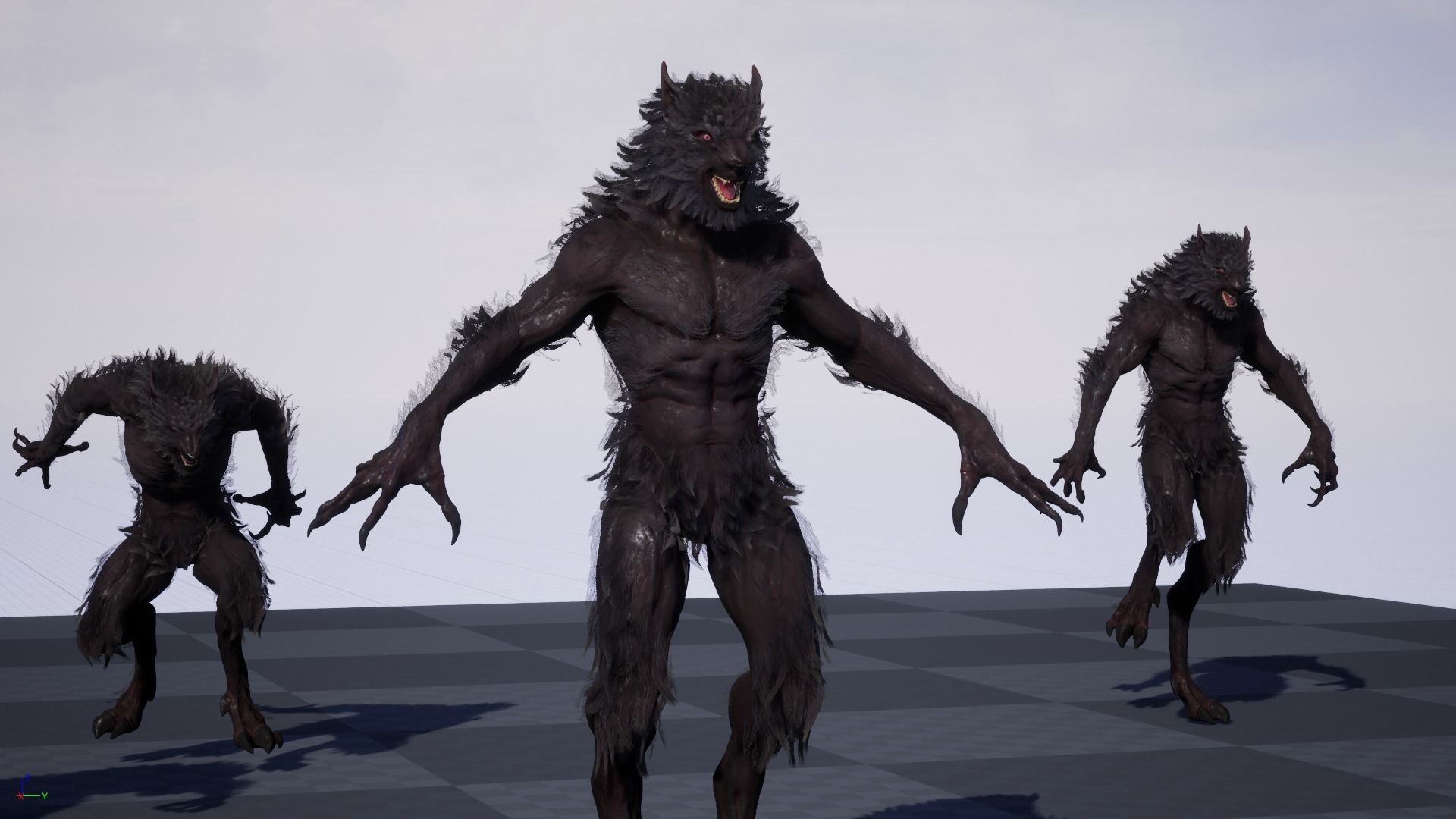 Great Werewolf Low-poly 3D model_12