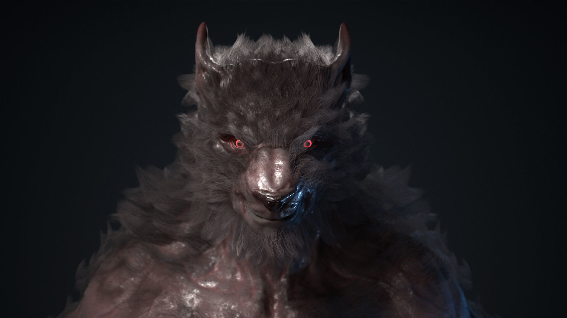Great Werewolf Low-poly 3D model_8