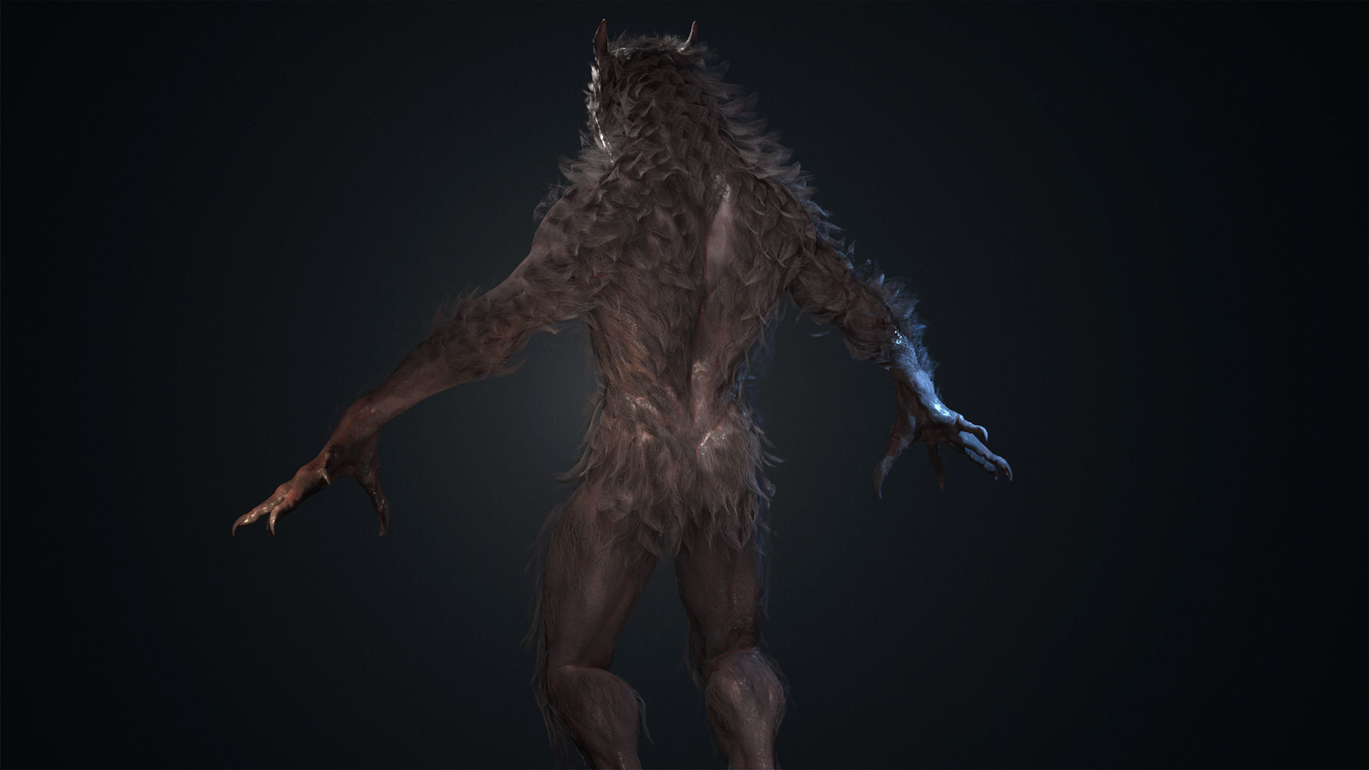 Great Werewolf Low-poly 3D model_10